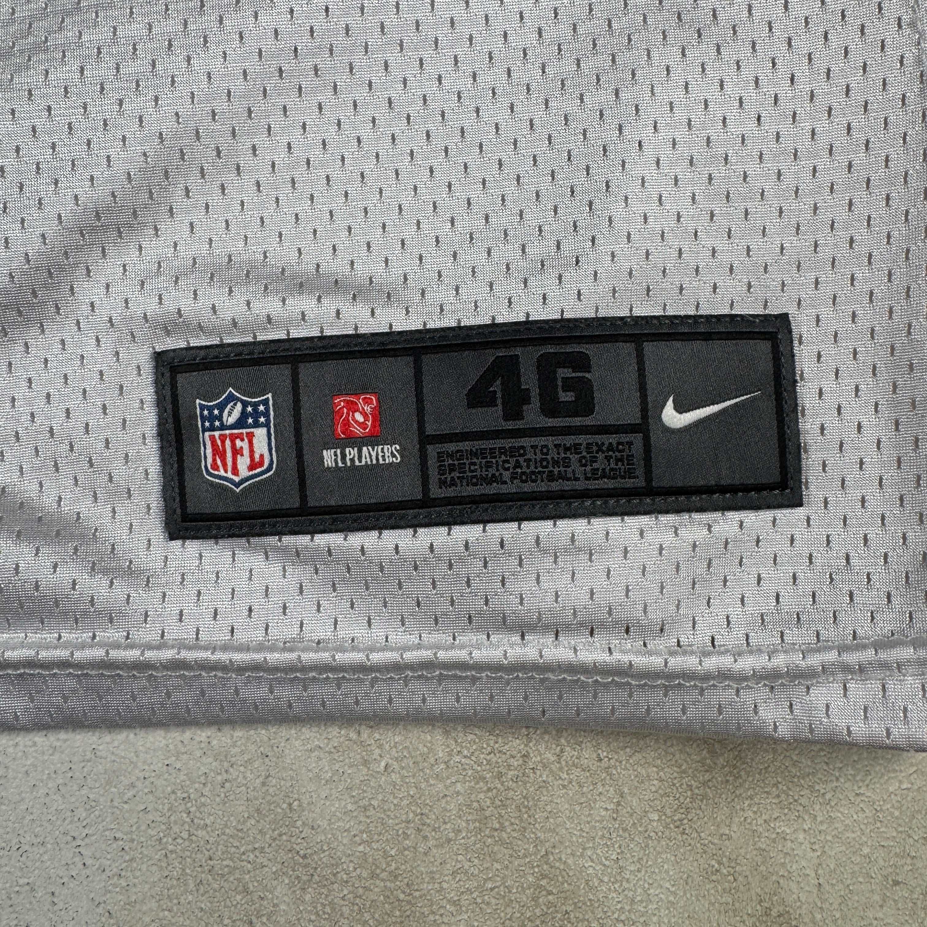 Detroit Lions #14 2024 Era White Game Worn Used Nike Practice Jersey GA 