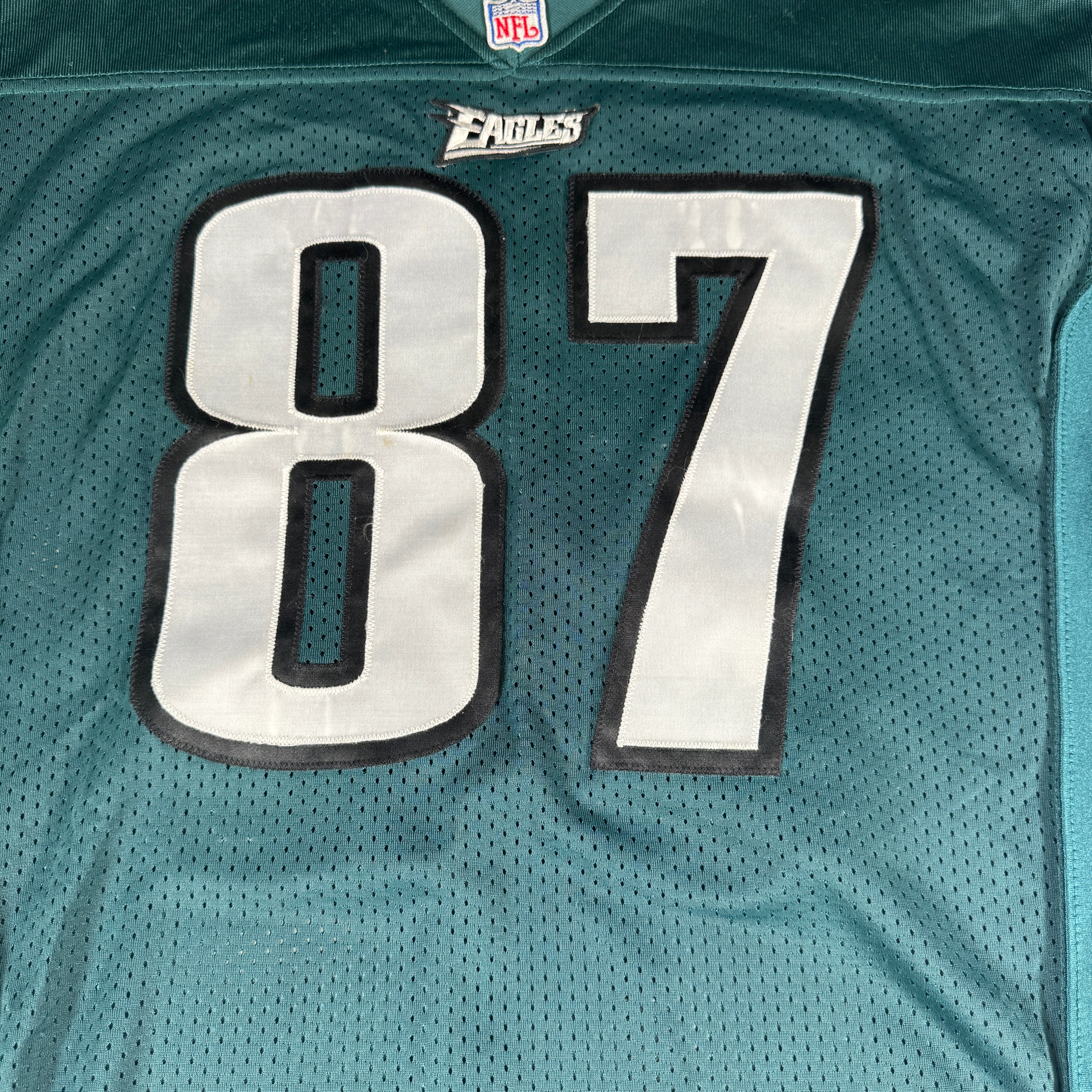 Jason Dunn 1990s Game Worn Used Issued Philadelphia Eagles Jersey GA 