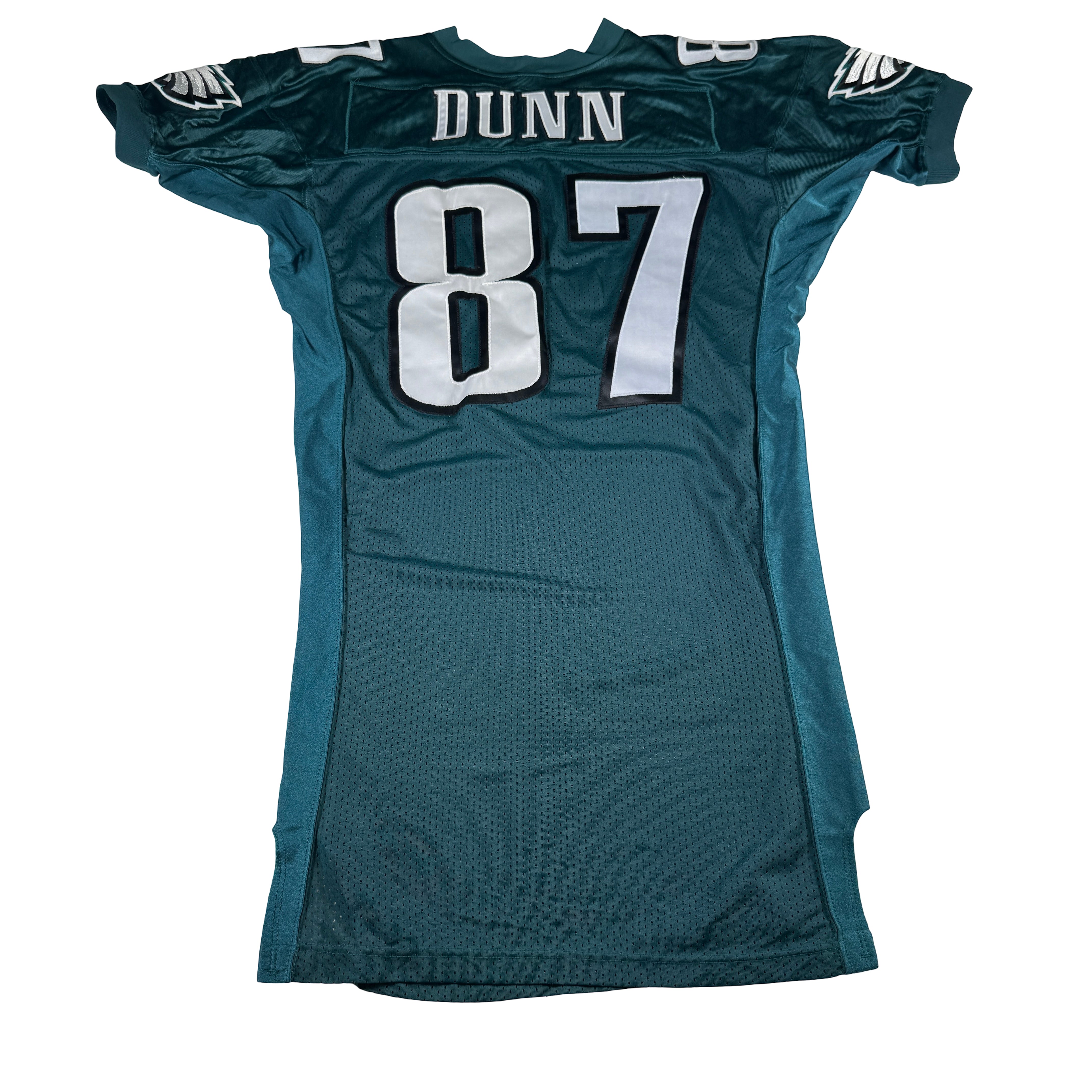 Jason Dunn 1990s Game Worn Used Issued Philadelphia Eagles Jersey GA 