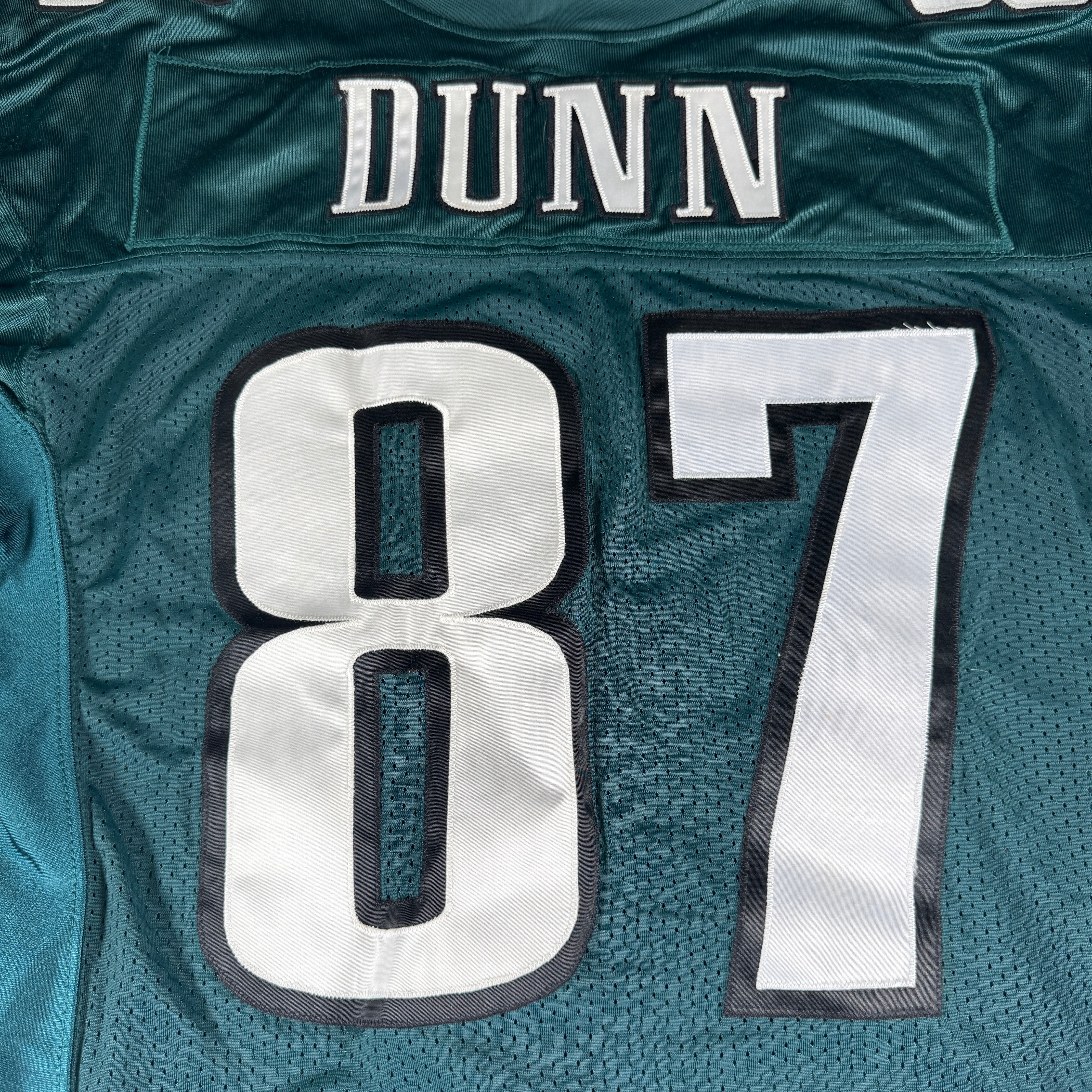 Jason Dunn 1990s Game Worn Used Issued Philadelphia Eagles Jersey GA 