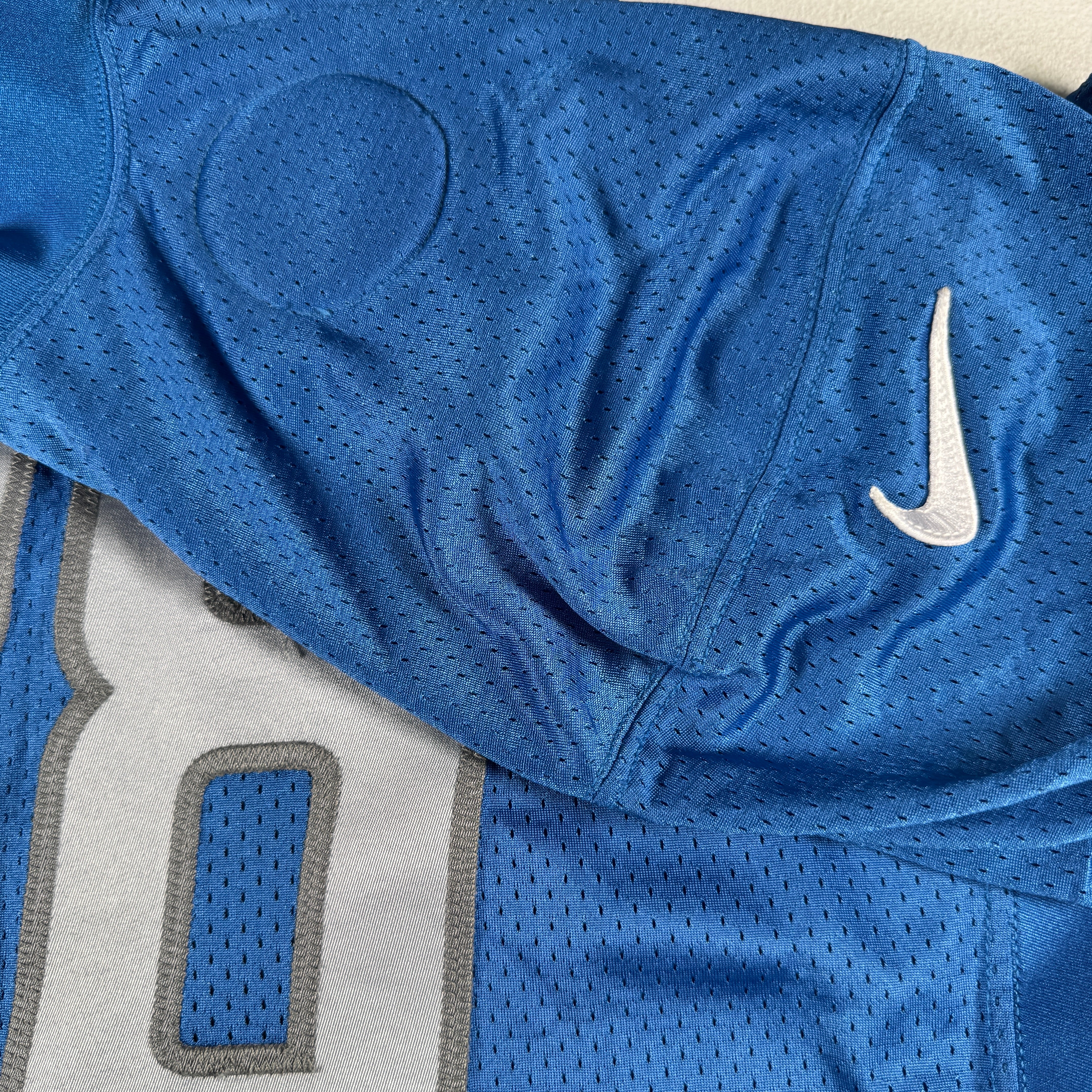 Detroit Lions #88 2024 Era White Game Worn Used Nike Practice Jersey GA 