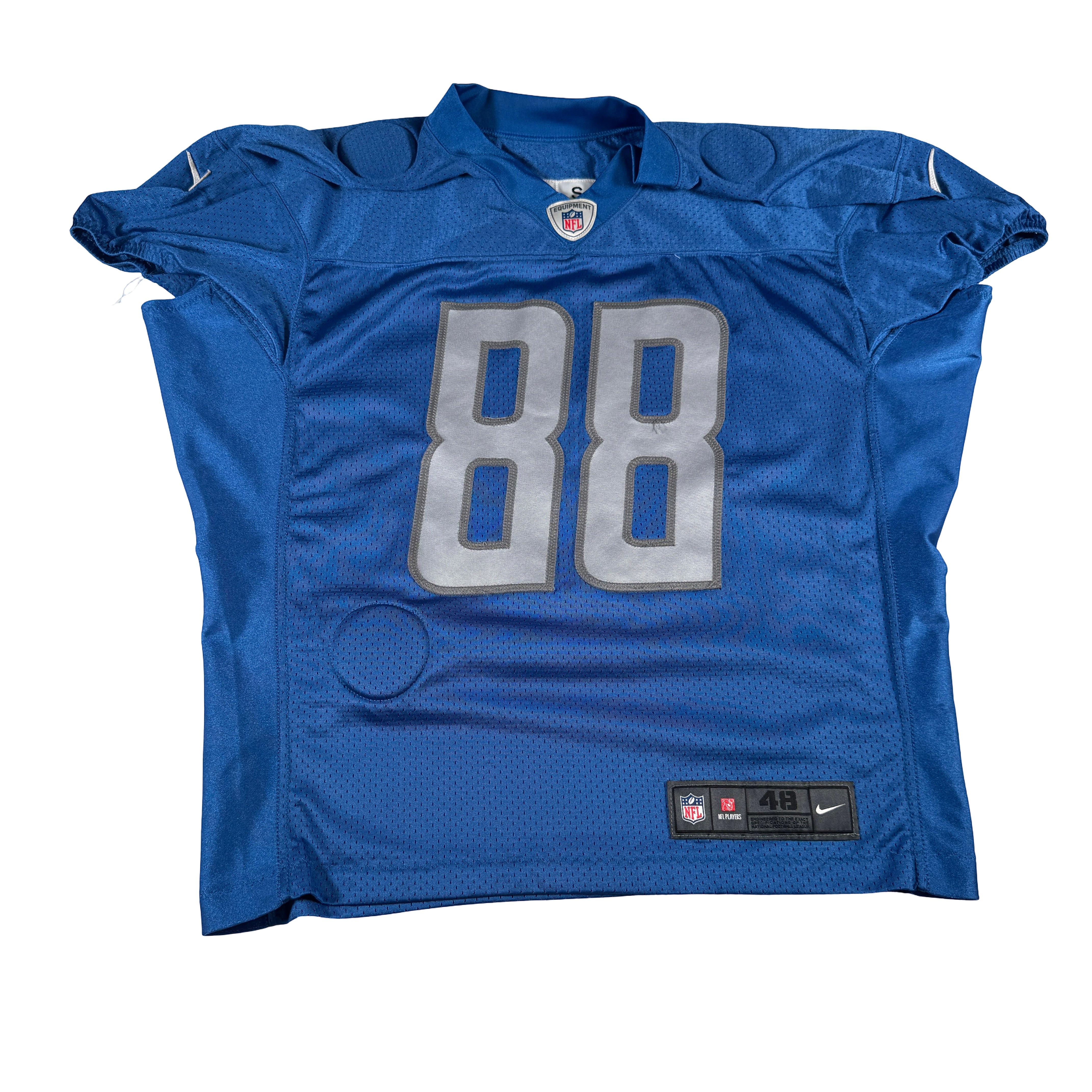 Detroit Lions #88 2024 Era White Game Worn Used Nike Practice Jersey GA 