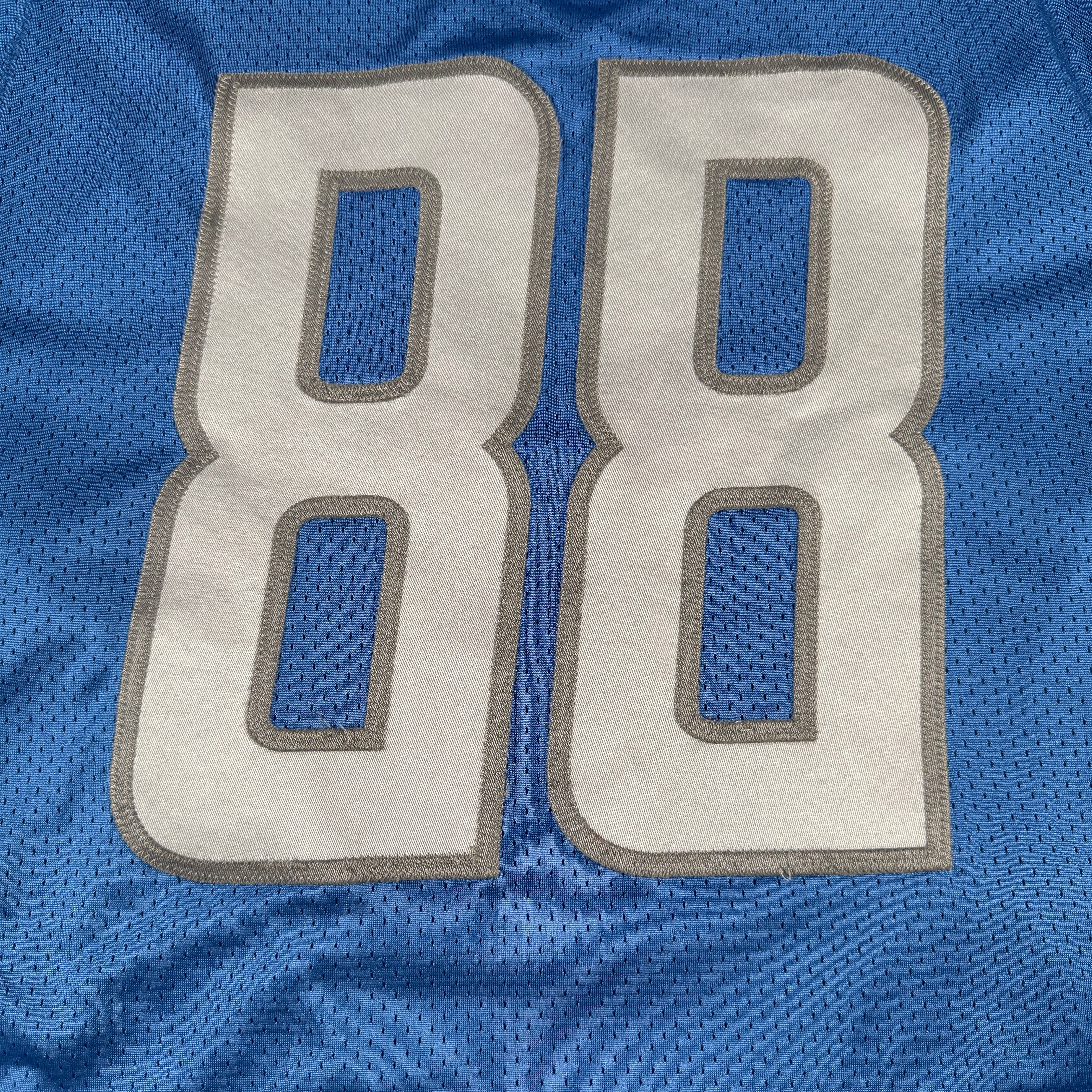 Detroit Lions #88 2024 Era White Game Worn Used Nike Practice Jersey GA 