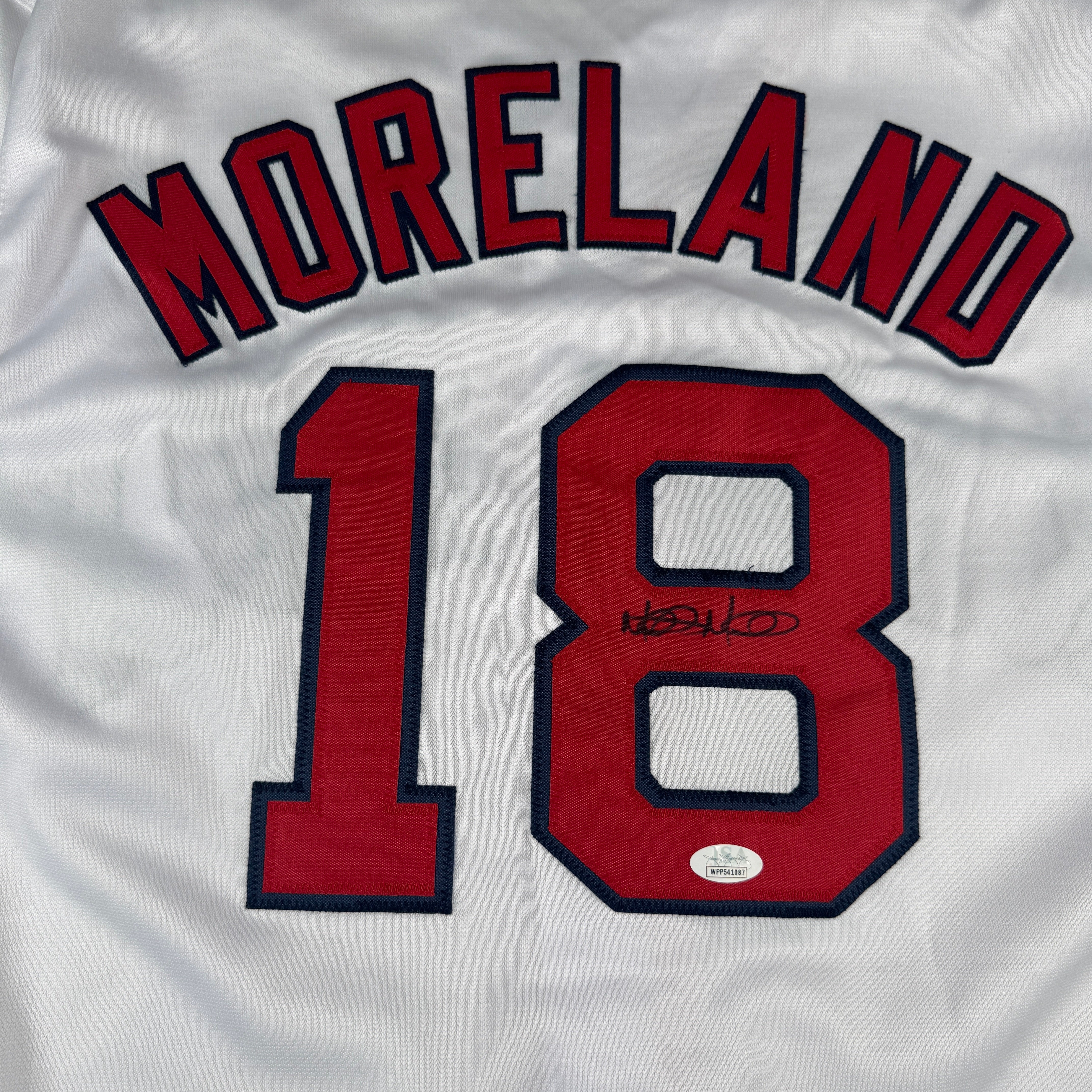 Mitch Moreland Boston Red Sox Autographed Signed Jersey JSA Holo