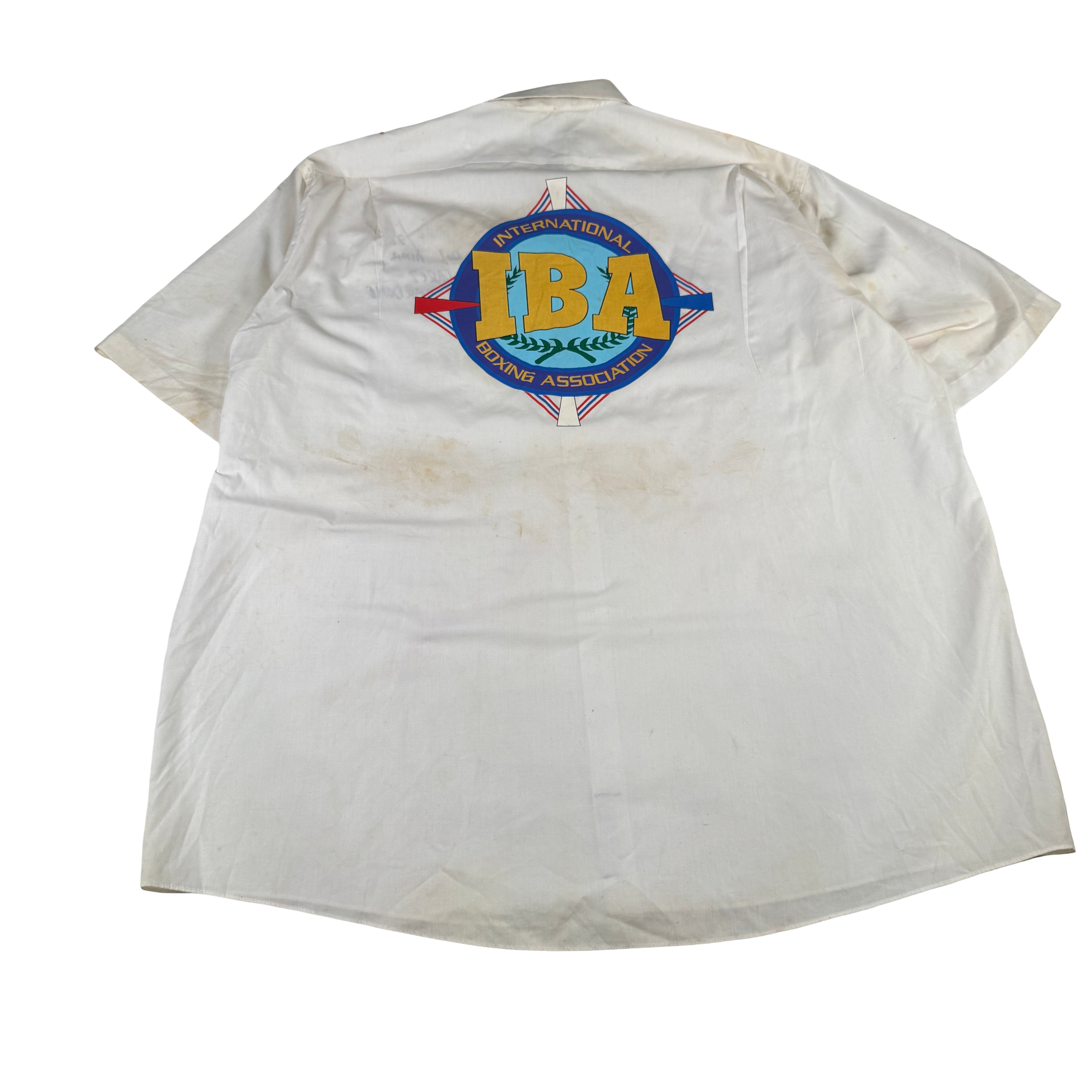 Julio Alvarez vs Israel Cardona Boxing Referee Pat Russell Ring Worn Used Shirt AMCo LOA