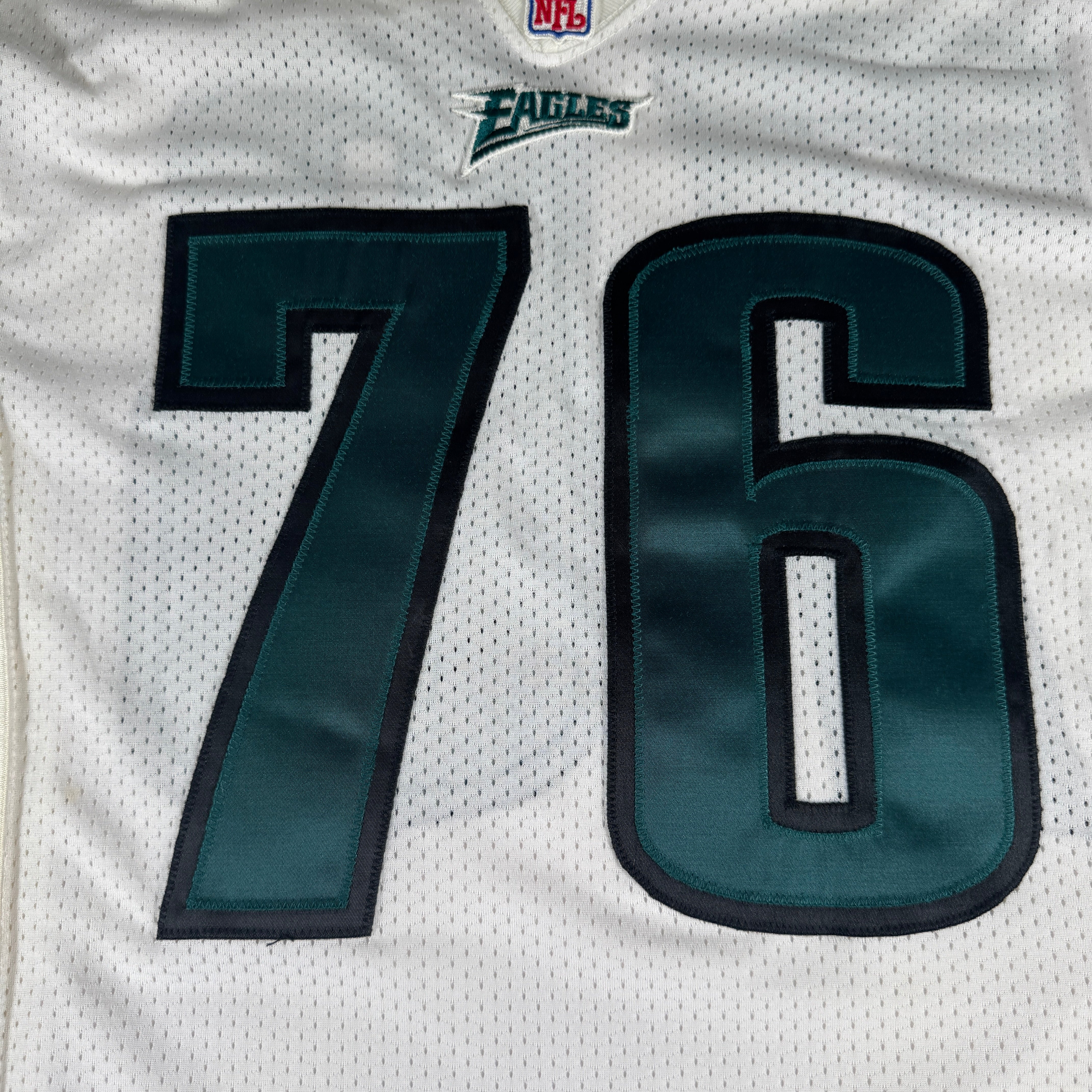 Barrett Brooks 1990s Game Worn Used Issued Philadelphia Eagles Jersey GA 