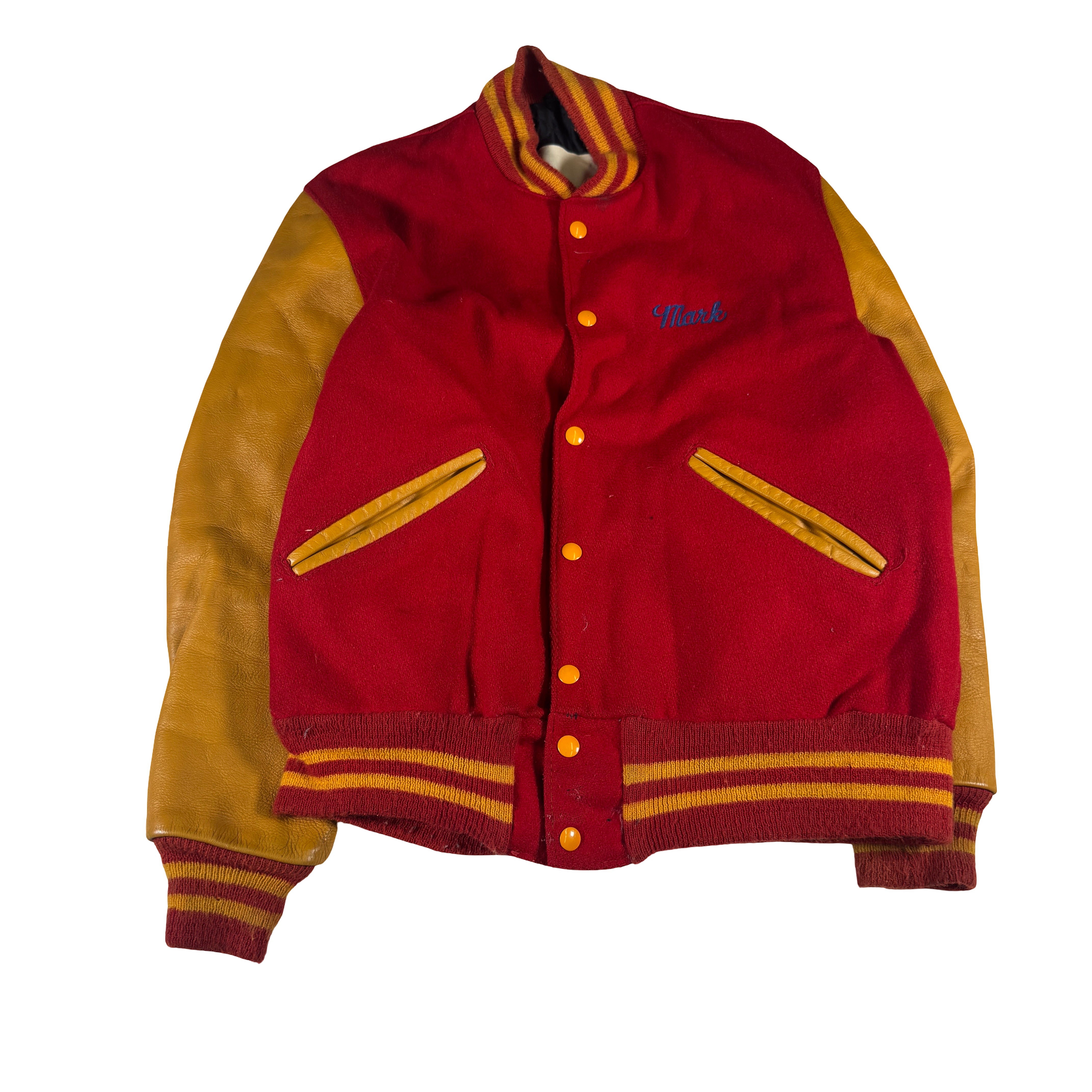 Mark Breland Kronk Boxing Gym Team Used Worn Issued Lettermen Jacket GA 