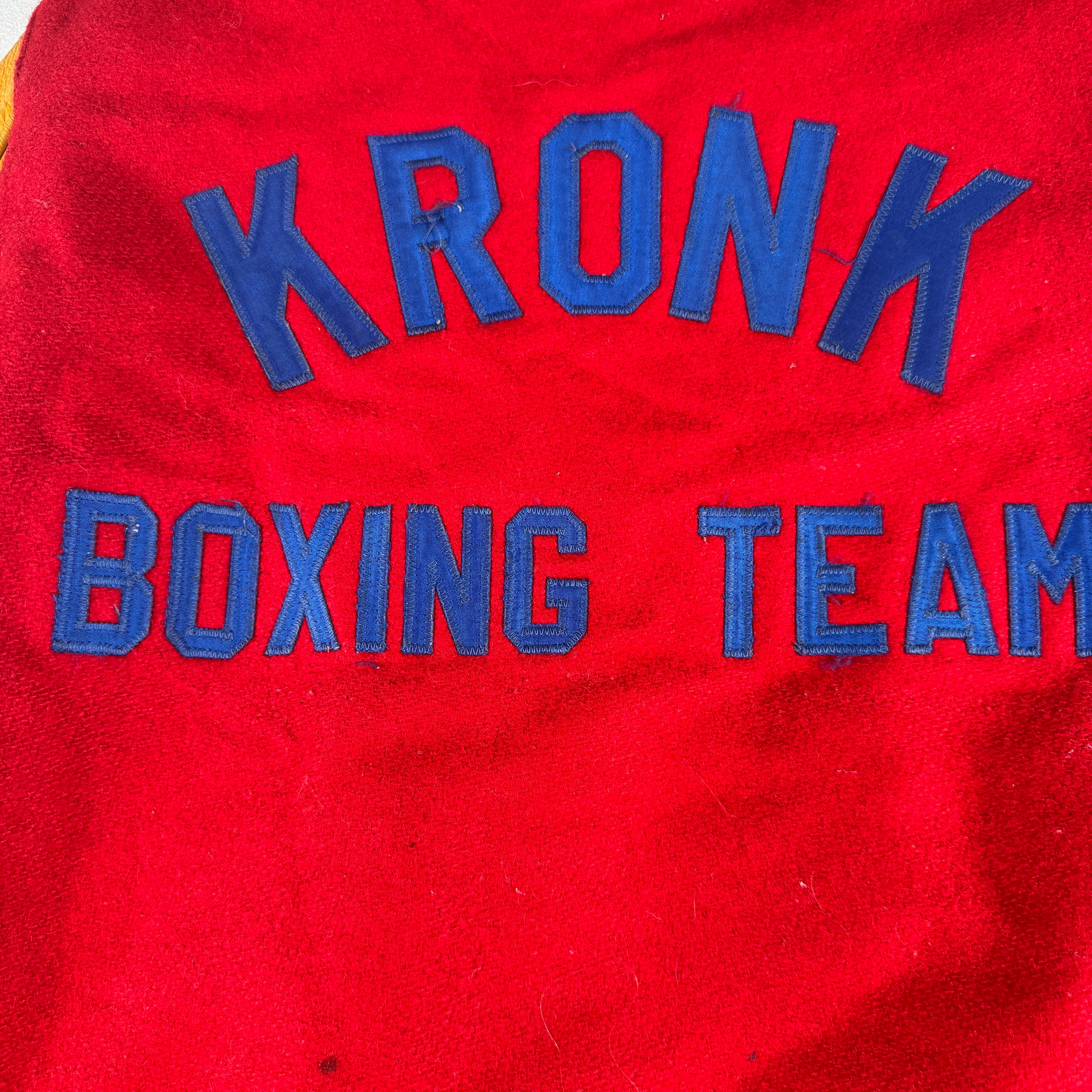 Mark Breland Kronk Boxing Gym Team Used Worn Issued Lettermen Jacket GA 