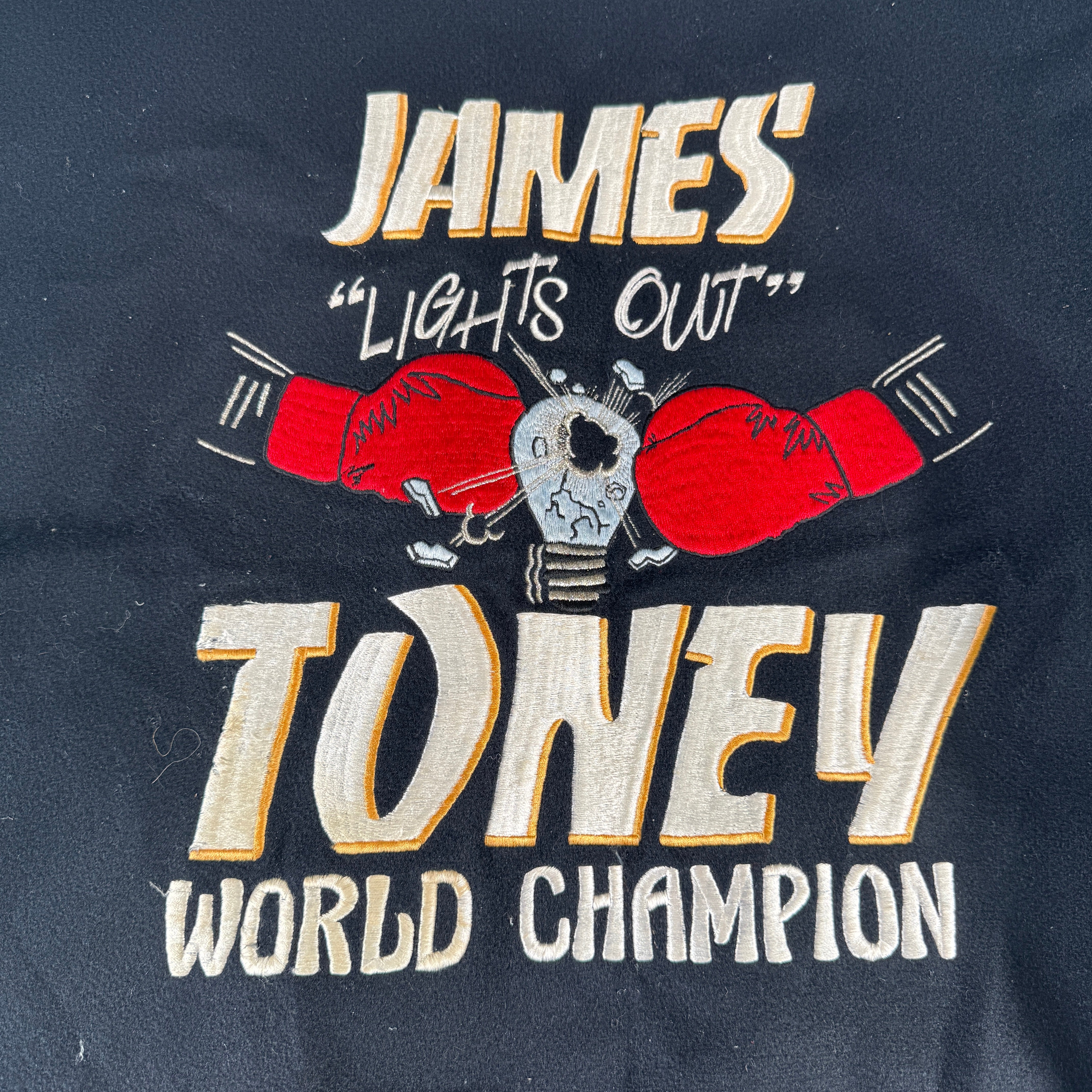 James Toney Lights Out Personal Worn Used Vintage Lettermen Jacket GA 