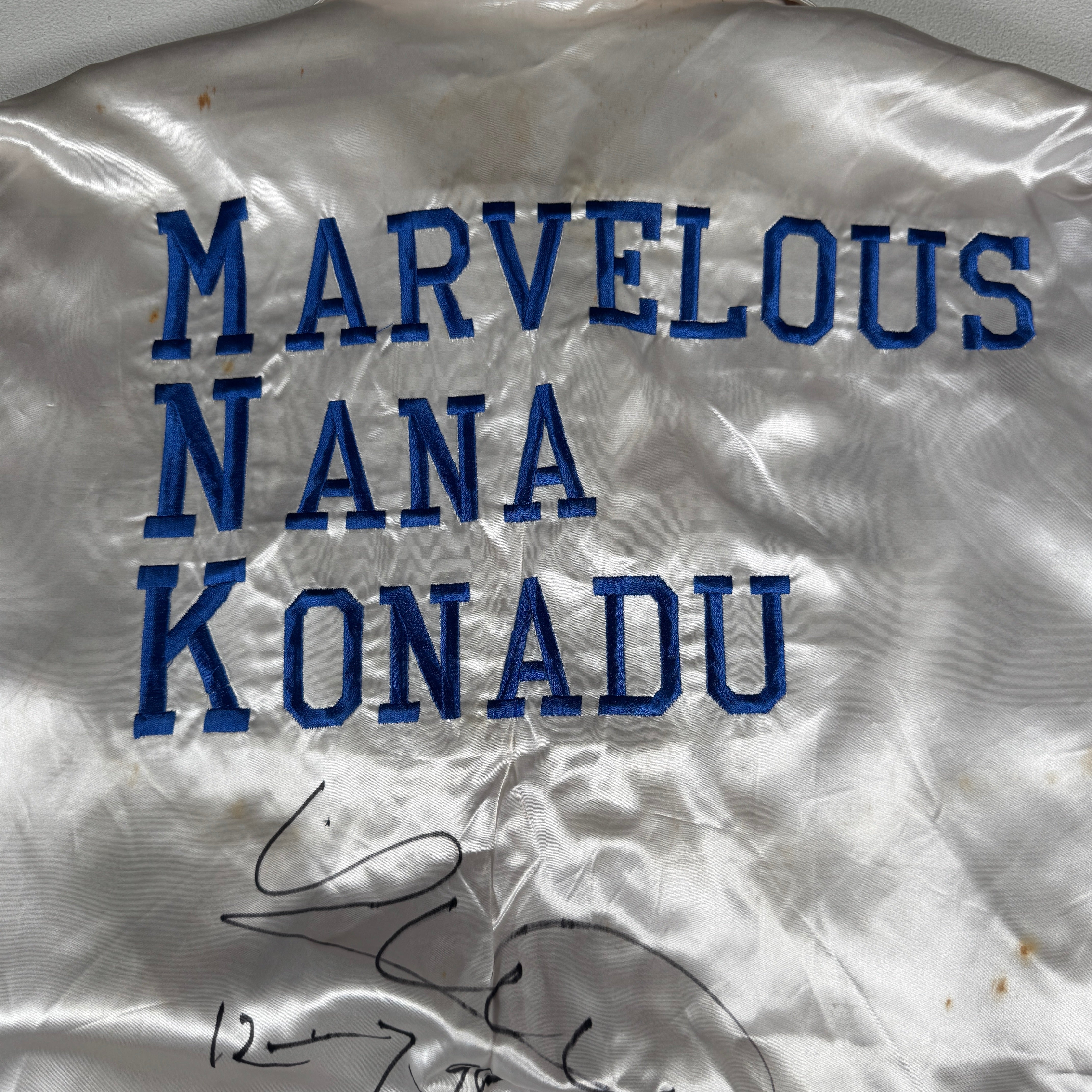 Marvelous Nana Konadu Ghanaian Boxer Worn Used Signed Jacket GA 