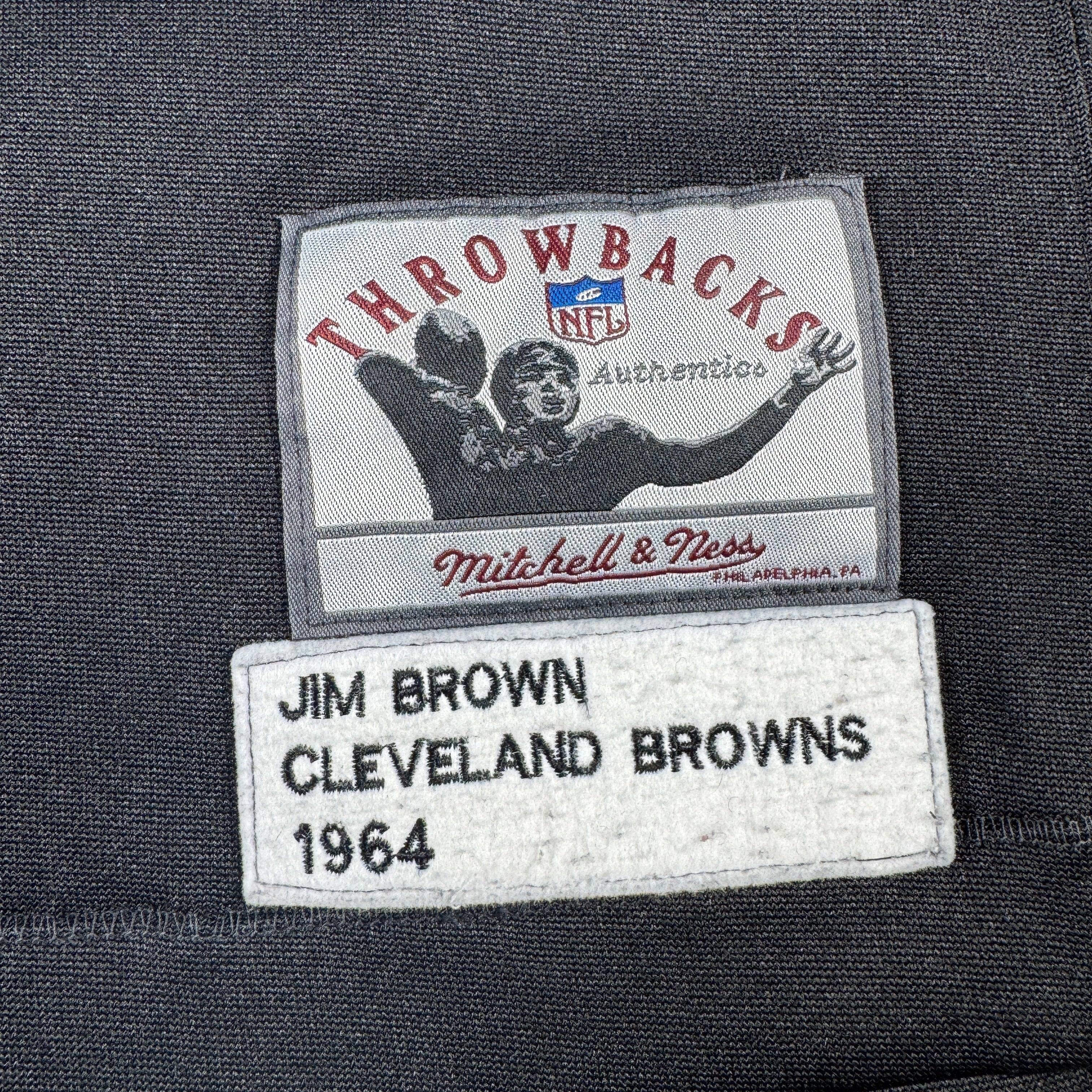 Jim Brown Mitchell & Ness Throwbacks Original Cleveland Browns Jersey GA 