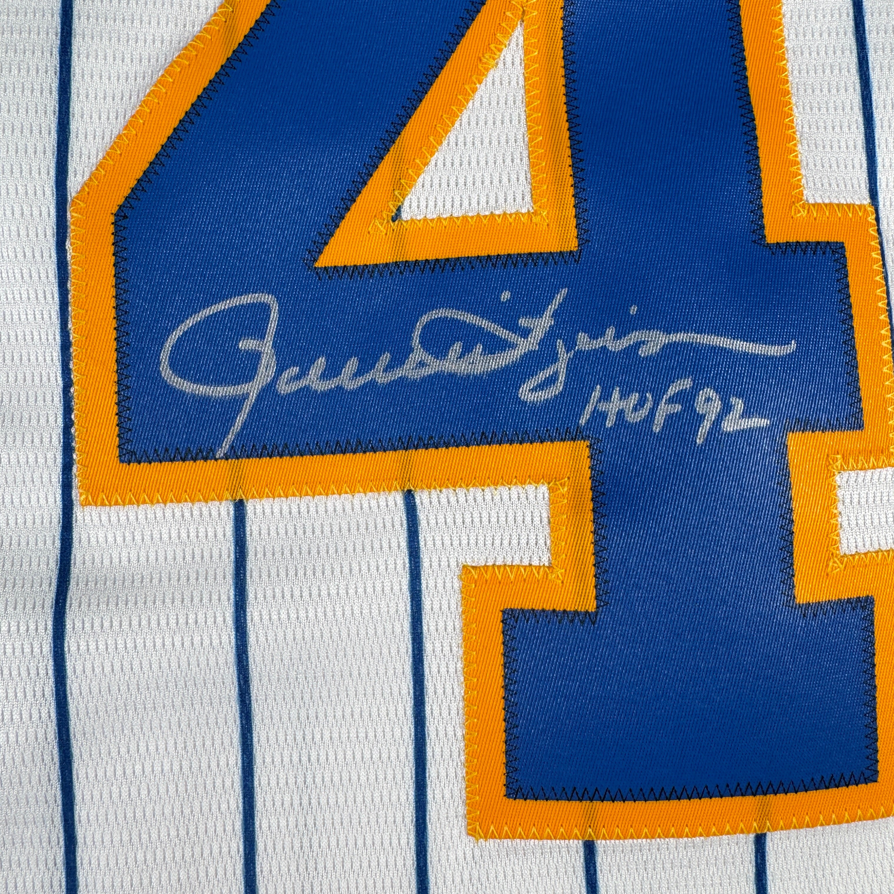 Rollie Fingers Milwaukee Brewers Autographed Signed Majestic Jersey AMCo COA