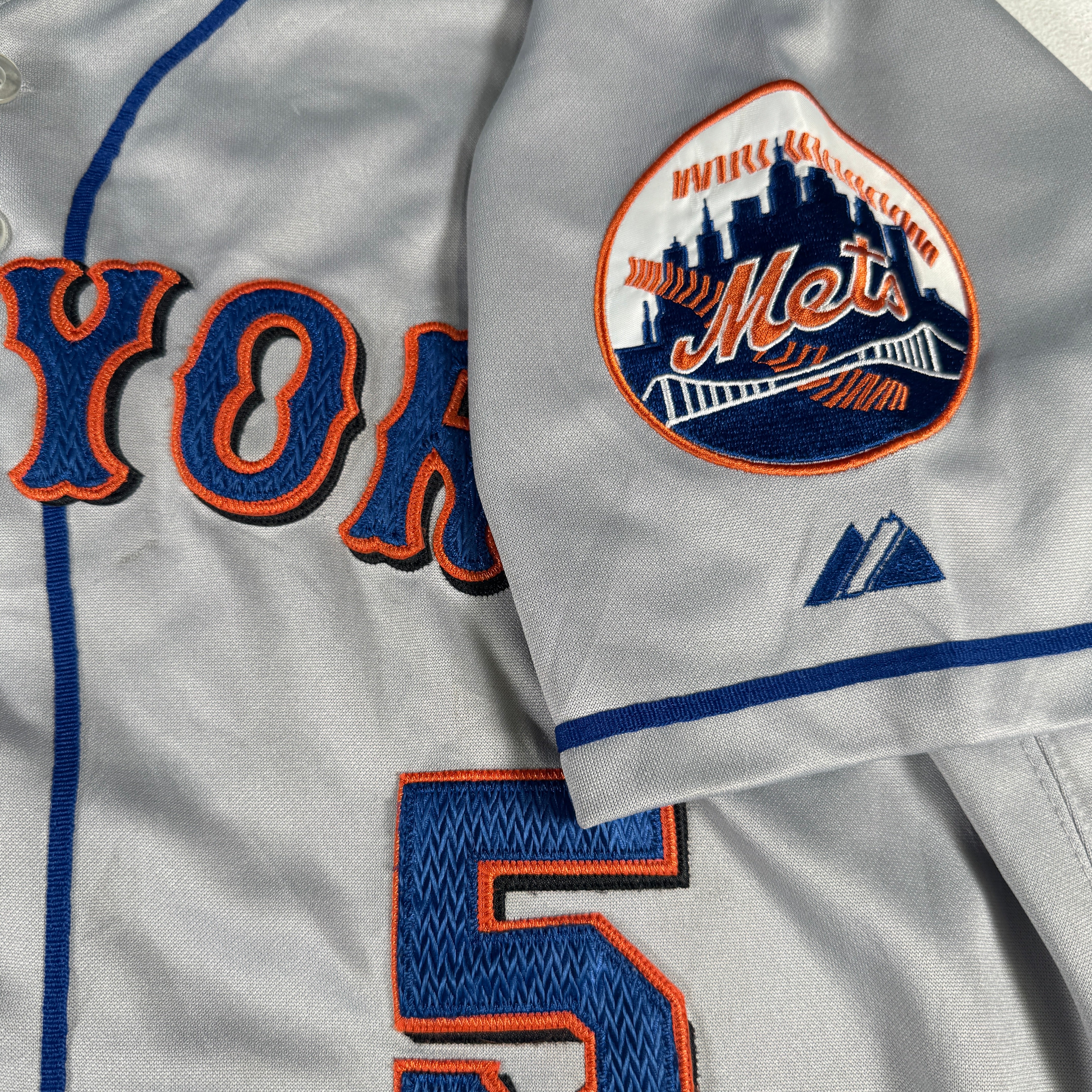David Wright 2009 New York Mets Citi Field Inaugural Season Majestic Authentic Jersey GA 