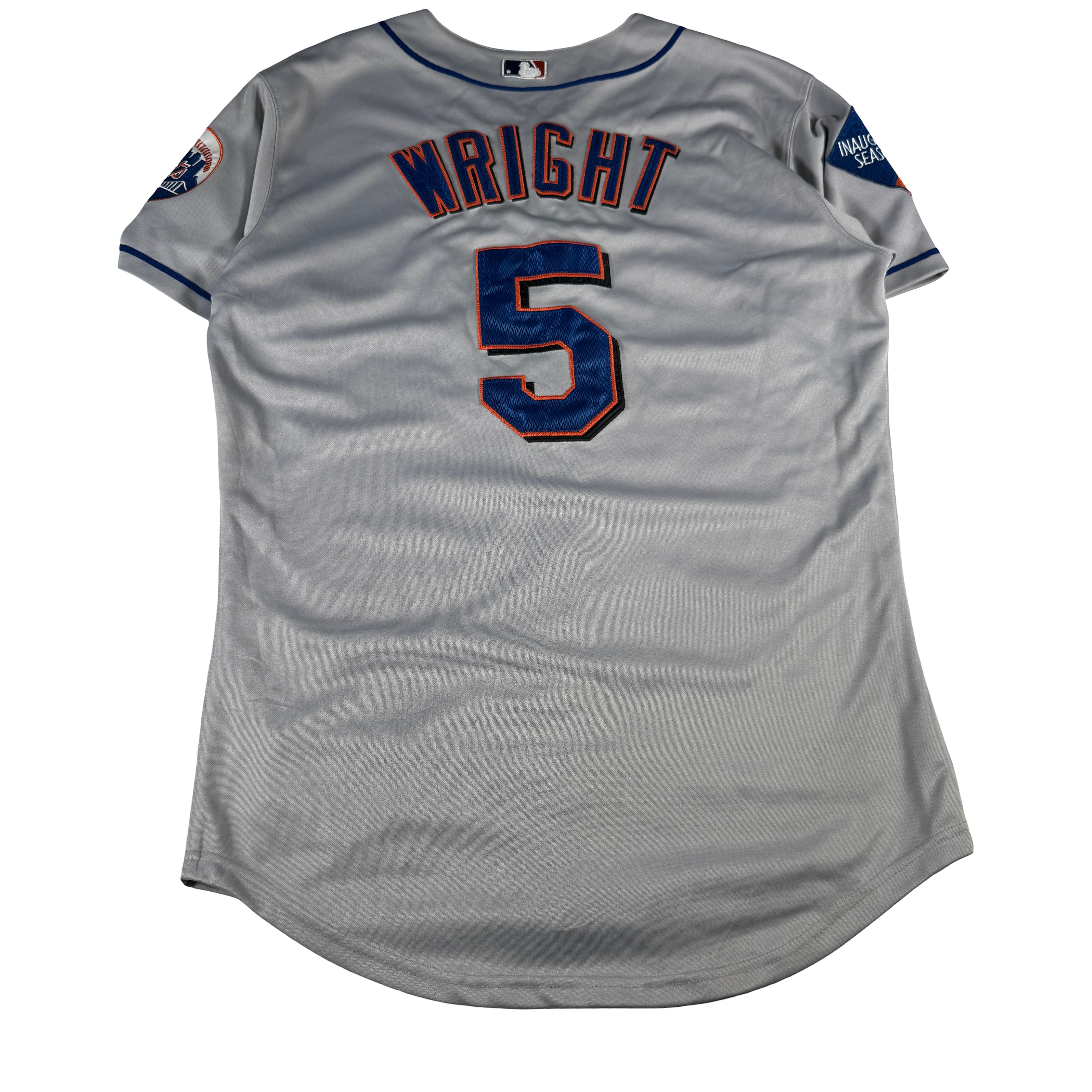 David Wright 2009 New York Mets Citi Field Inaugural Season Majestic Authentic Jersey GA 