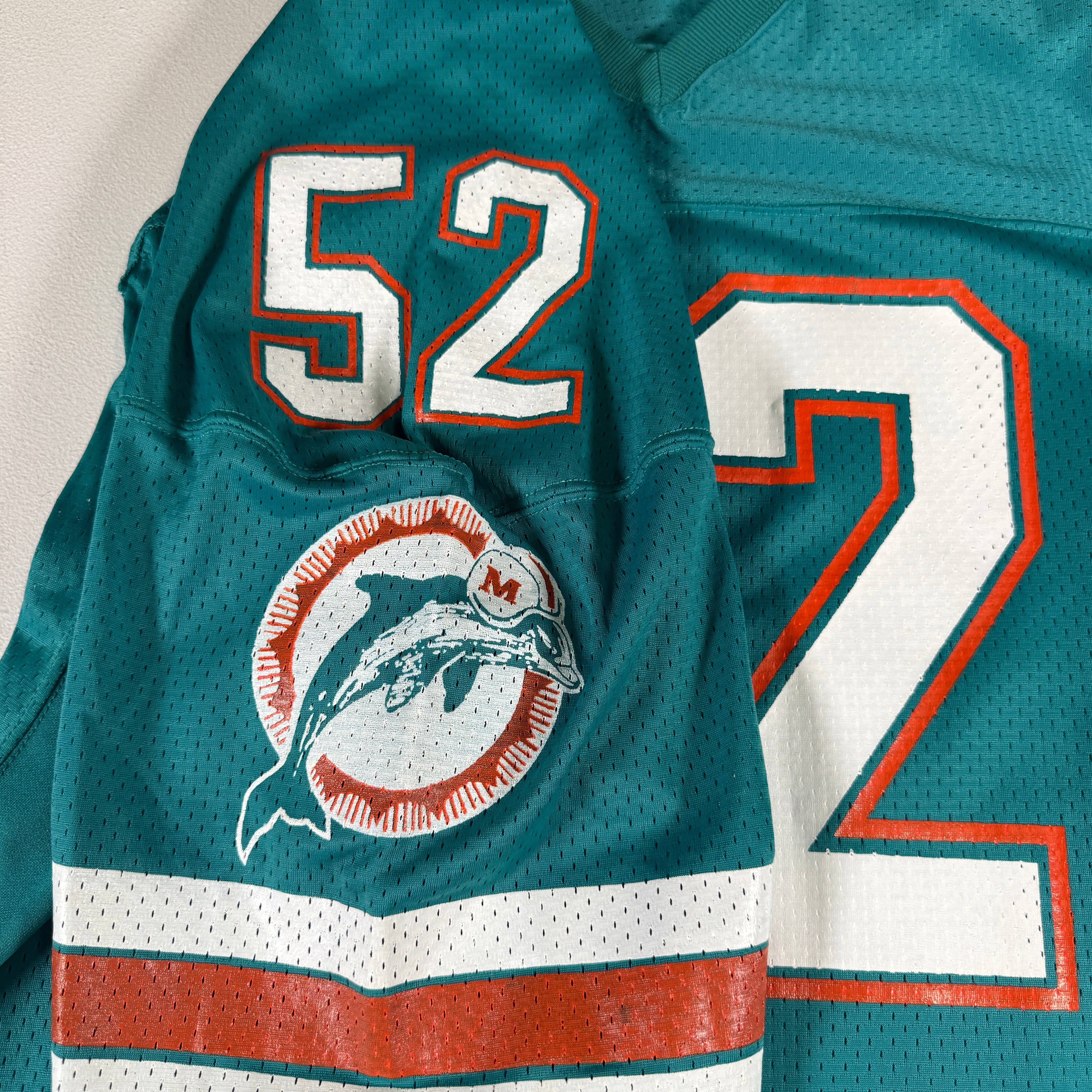 Scott Nicolas 1987 Miami Dolphins Pro Model Champion Jersey GA 