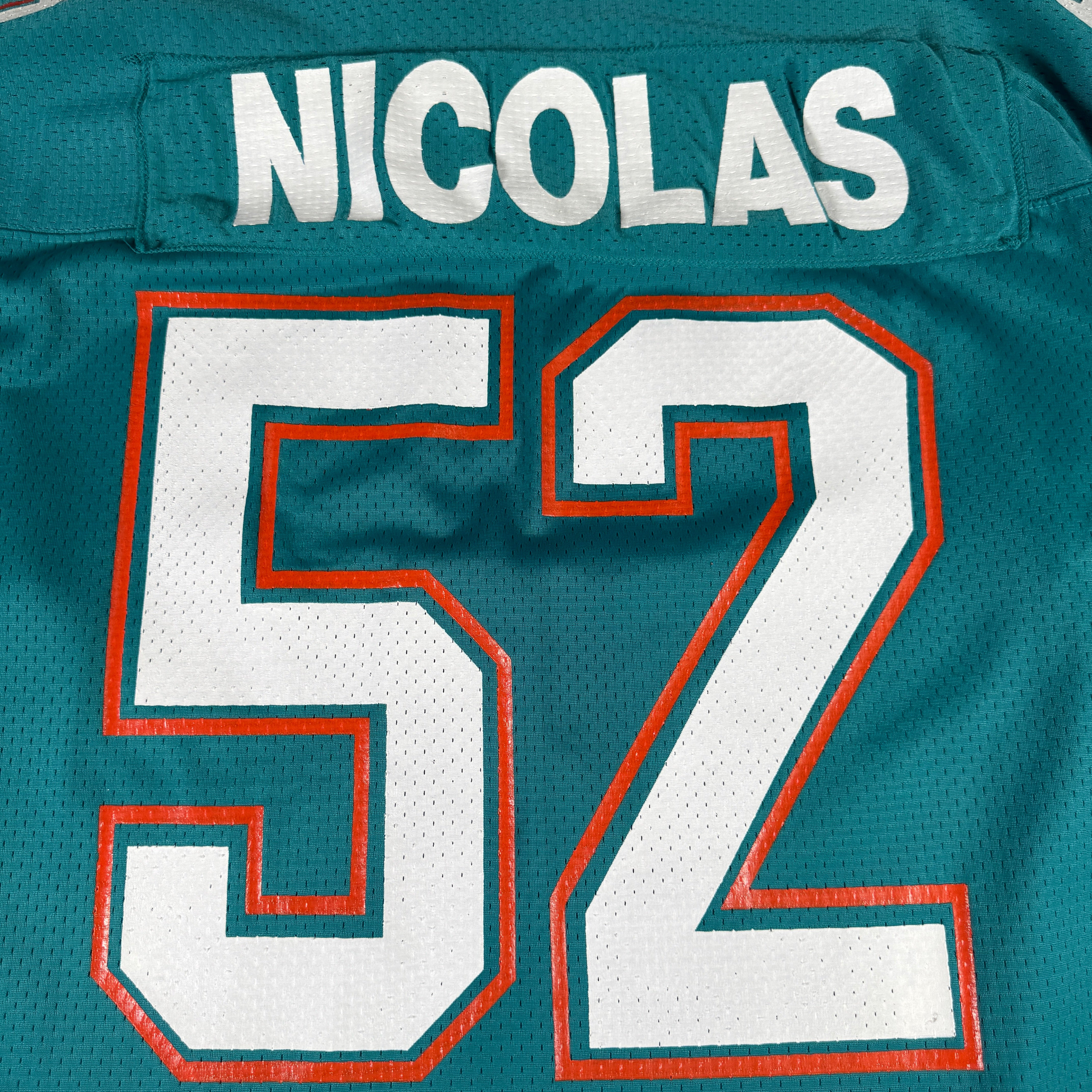 Scott Nicolas 1987 Miami Dolphins Pro Model Champion Jersey GA 