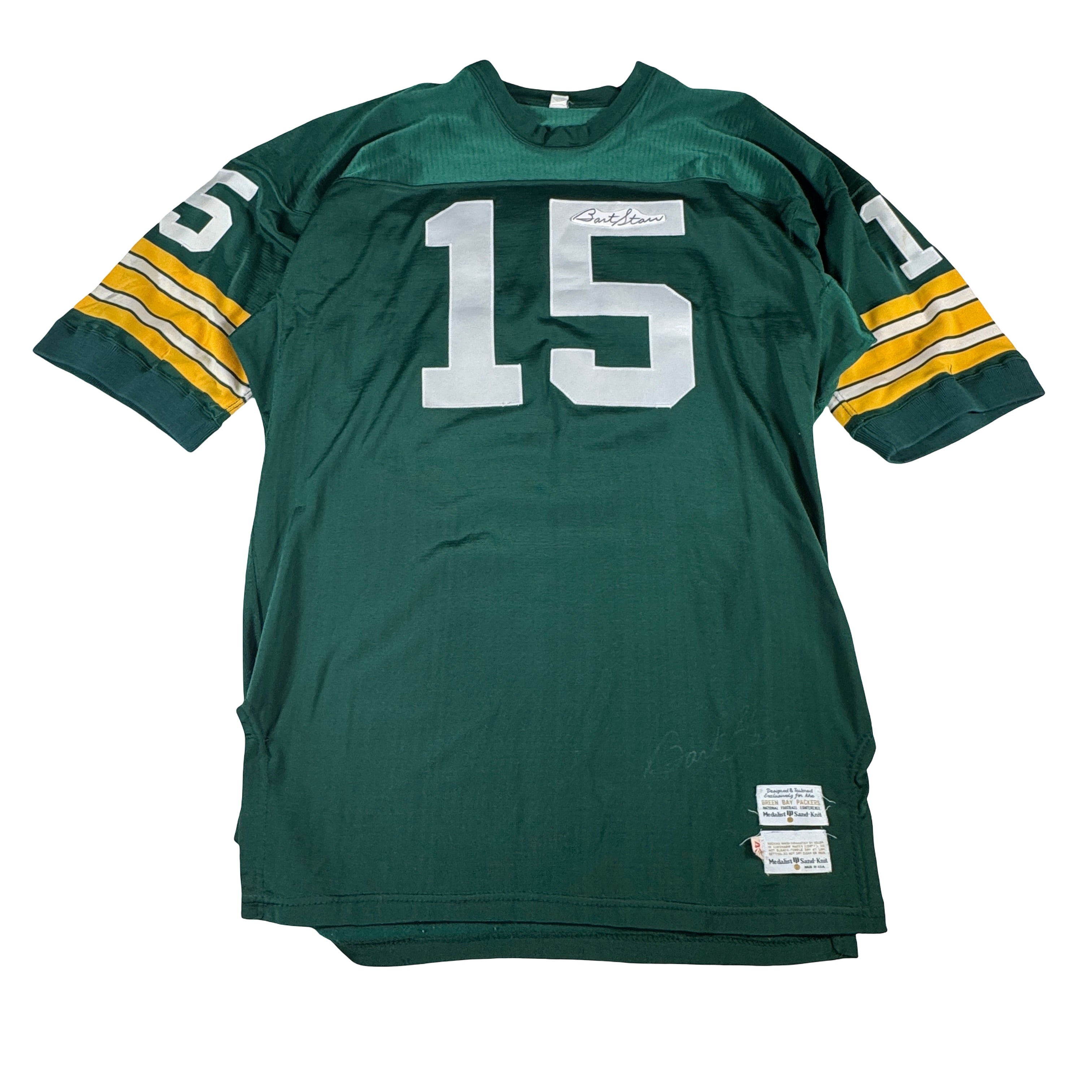 Bart Starr Packers Autographed Signed Medalist Sand-Knit Pro Model Jersey JSA LOA