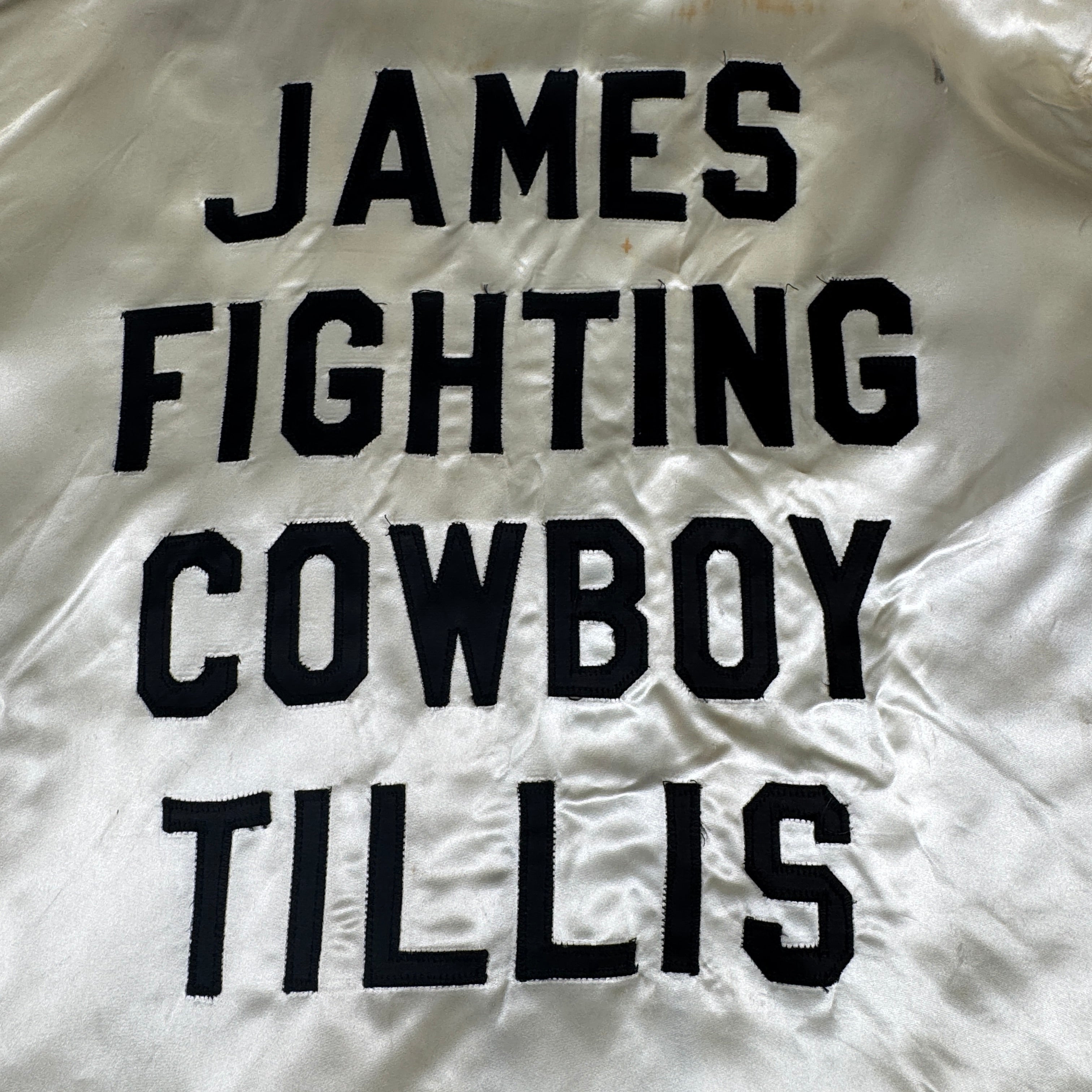 James Tillis Fighting Cowboy Boxer Ring Worn Used Jacket Other AMCo LOA