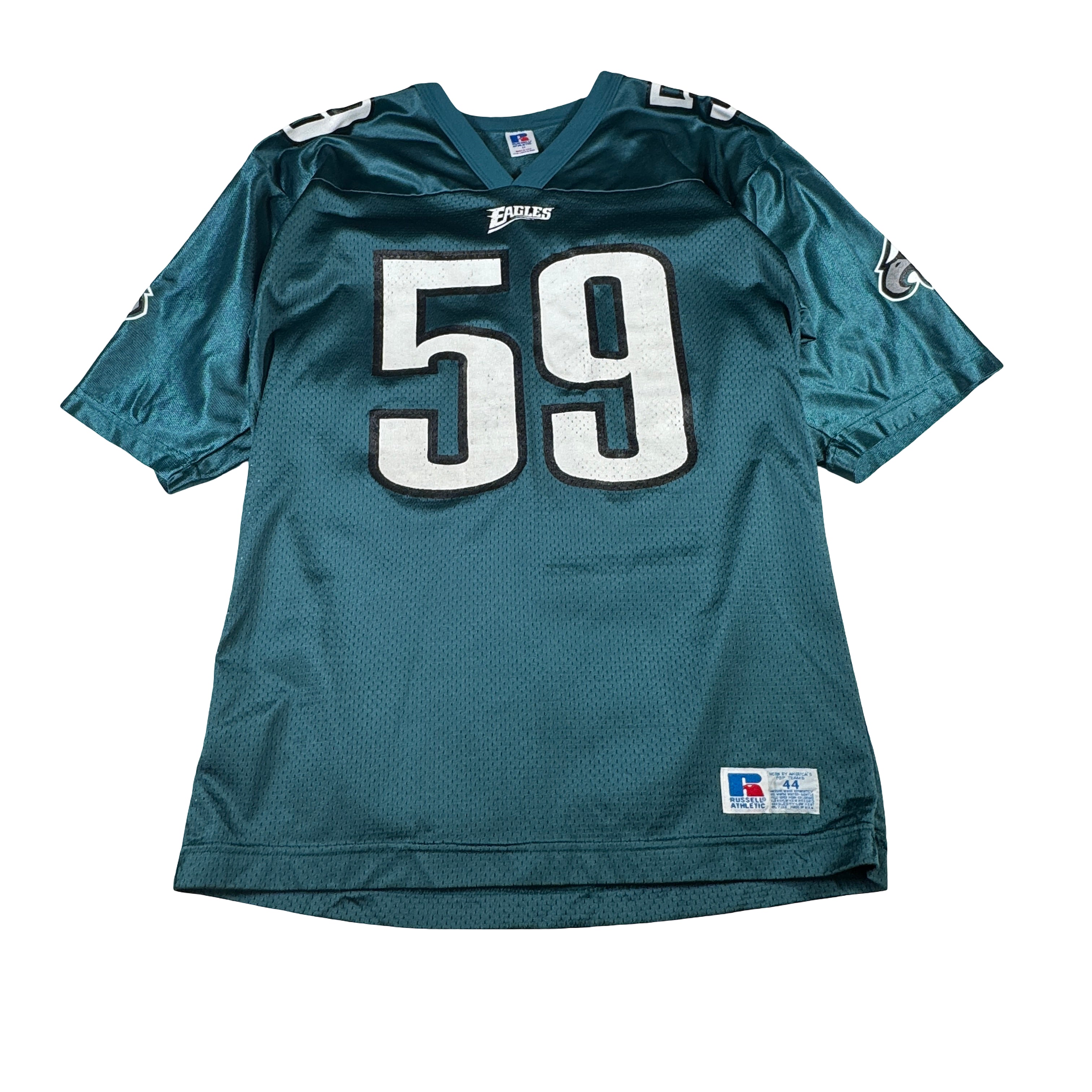 Mike Mamula Philadelphia Eagles Russell Athletic Size 44 Vintage Jersey GA 