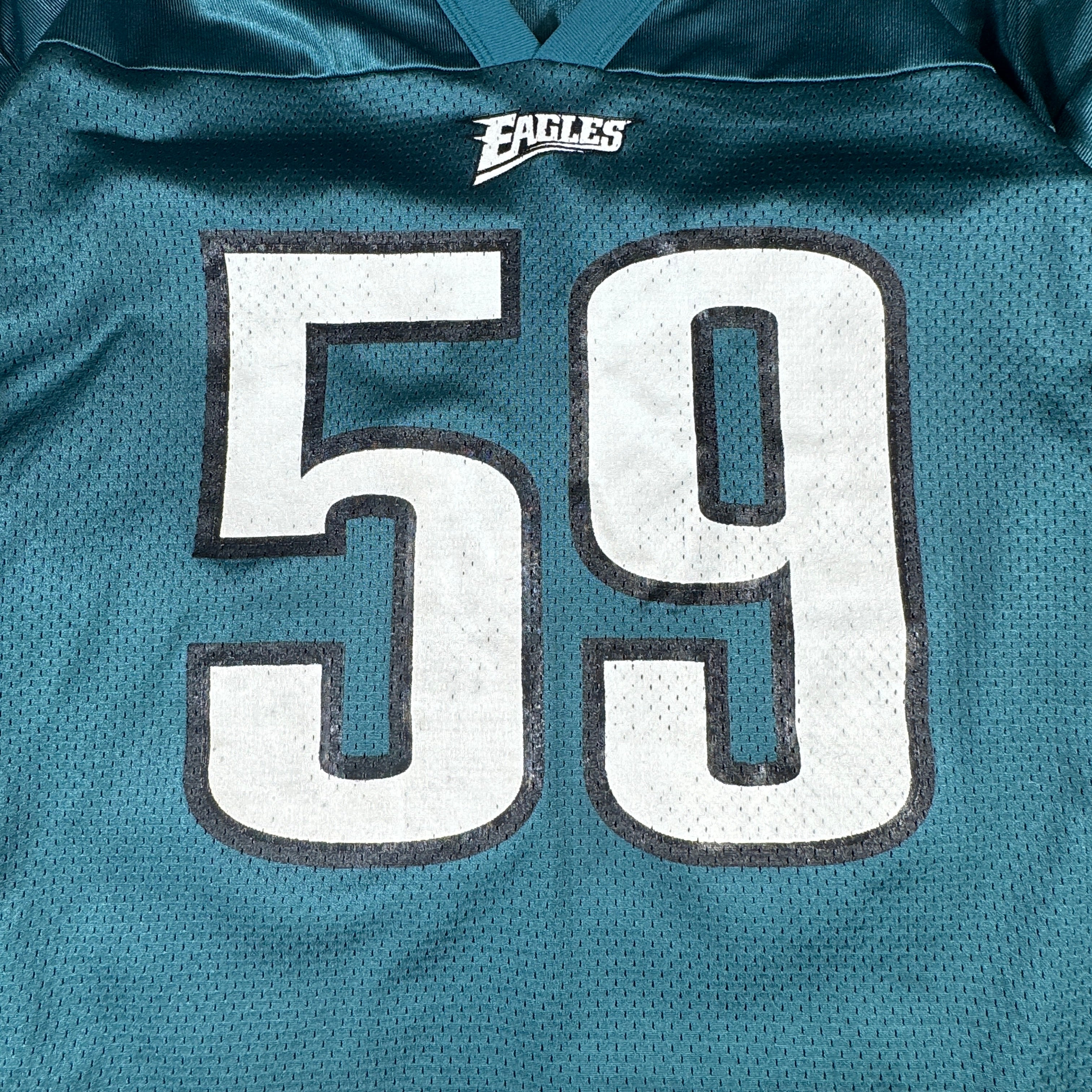 Mike Mamula Philadelphia Eagles Russell Athletic Size 44 Vintage Jersey GA 
