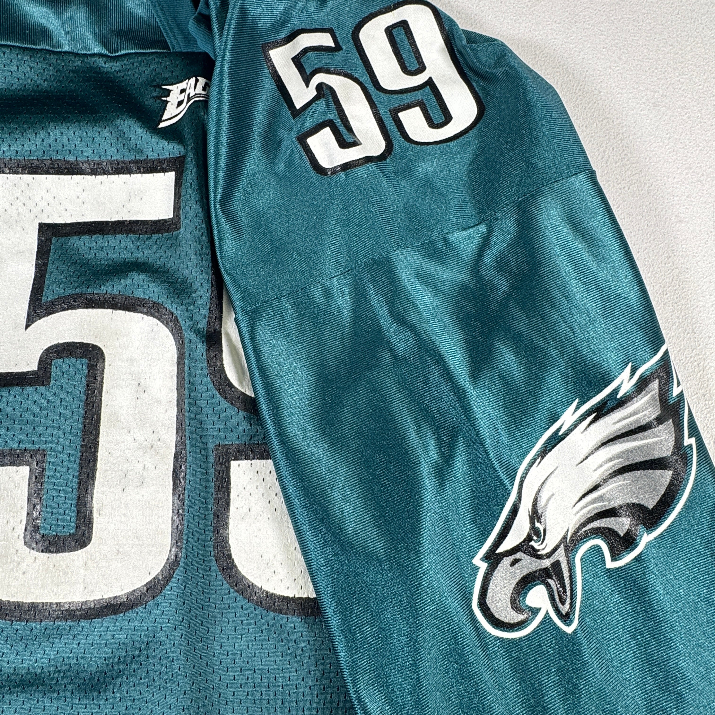 Mike Mamula Philadelphia Eagles Russell Athletic Size 44 Vintage Jersey GA 