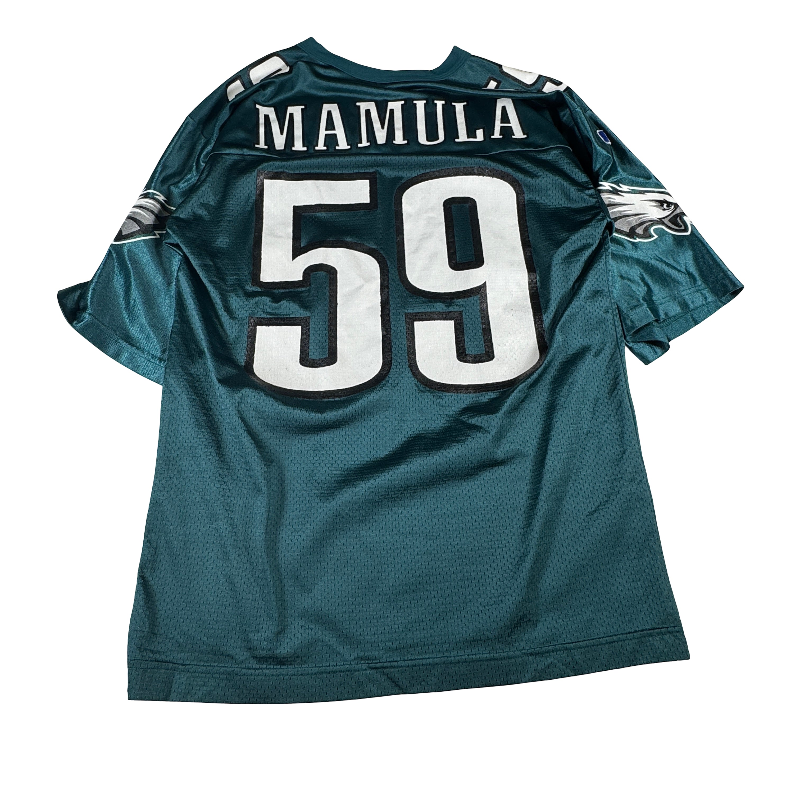 Mike Mamula Philadelphia Eagles Russell Athletic Size 44 Vintage Jersey GA 