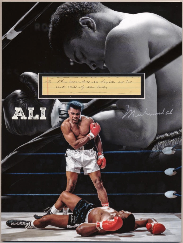 Muhammad Ali Matted Handwritten Autograph Bible Passage Display AMCo COA