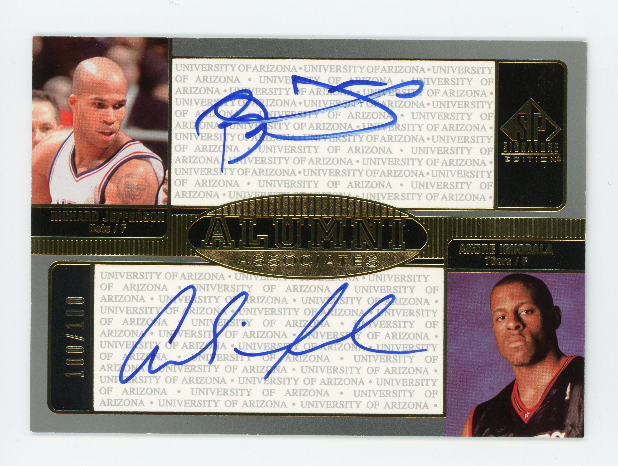 Richard Jefferson Andre Iguodala 2005 UD Signature Edition Alumni Associates AA-JI /100   