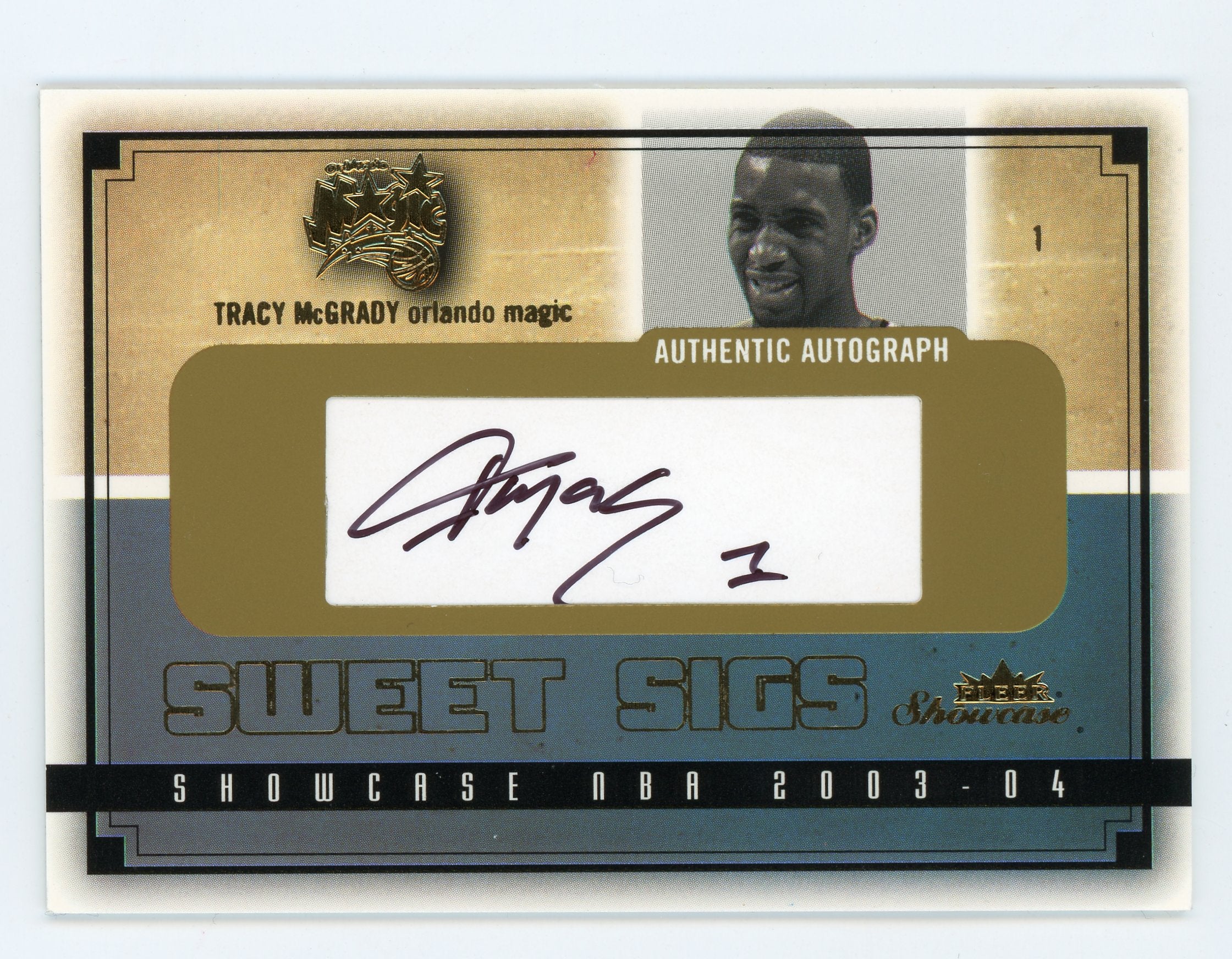 Tracy McGrady 2003-04 Fleer Showcase NBA Sweet Sigs Magic SG-TM /380   