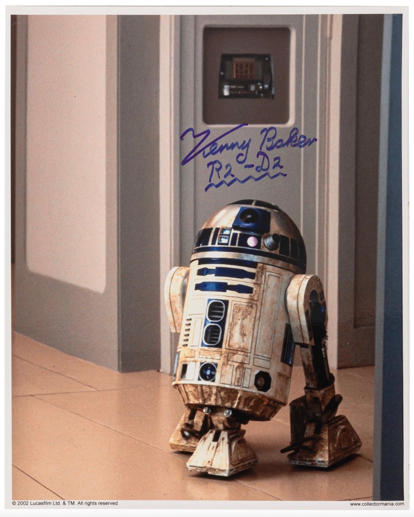 Kenny Baker Star Wars R2-D2 Autographed Signed 8x10 Photo AMCo COA