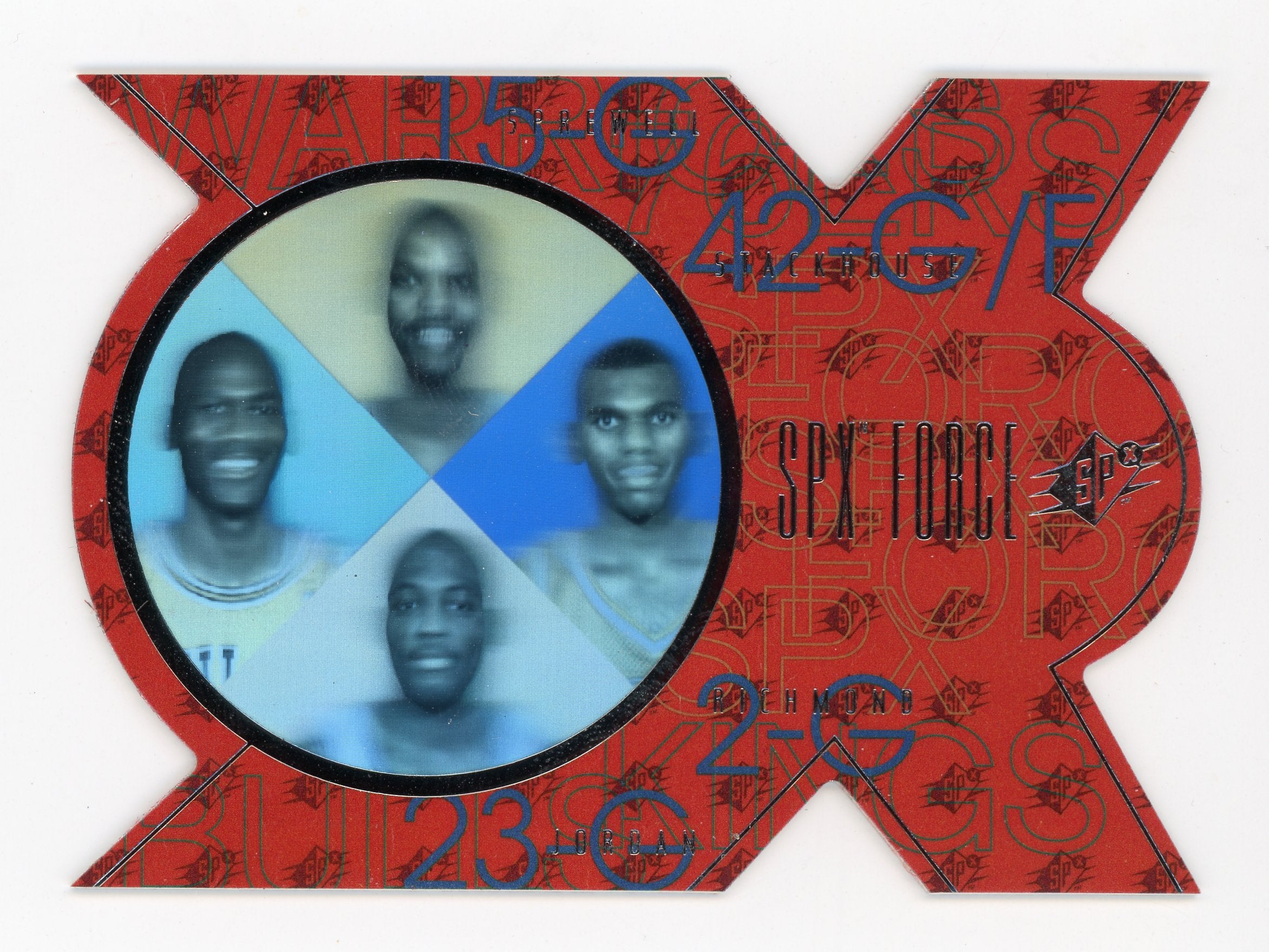 Michael Jordan 1997 UD SPx Force Die-Cut Sprewell Stackhouse #F1   