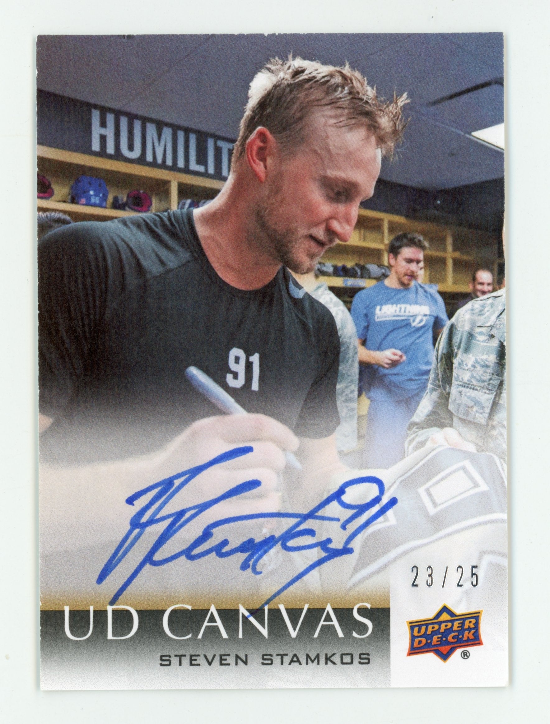 Steven Stamkos 2018-19 UD Clear Cut Canvas Auto CS-SS Tampa Bay Lightning Card GA 