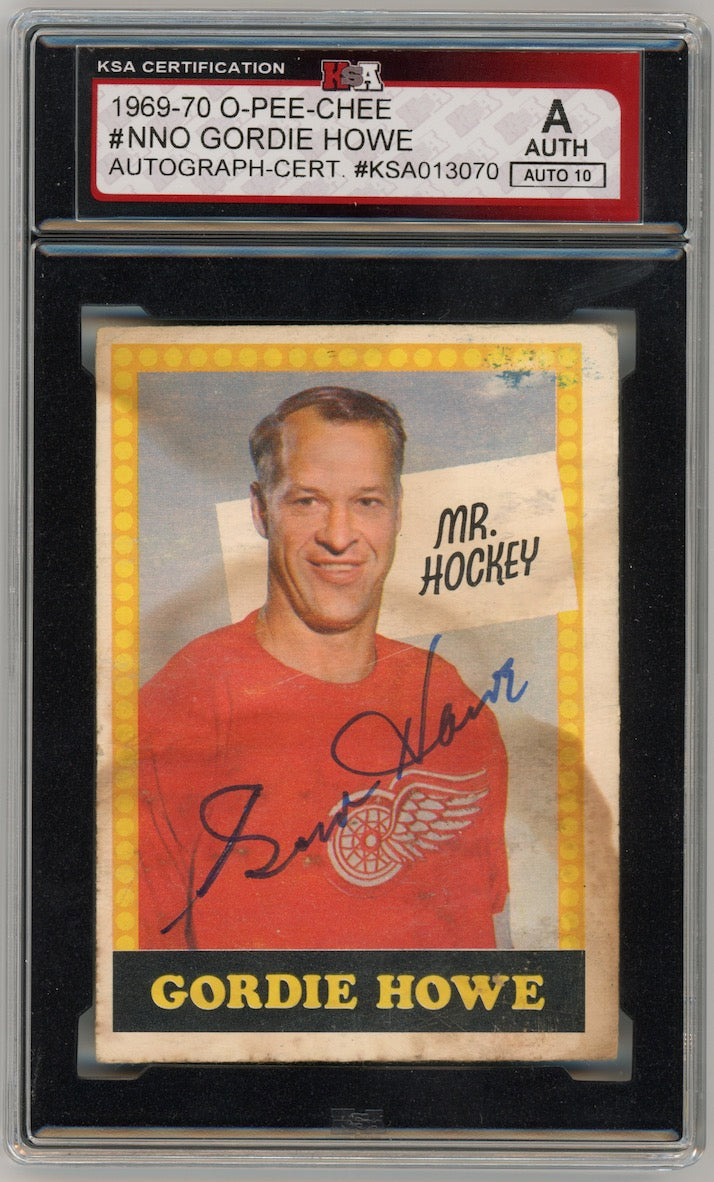 Gordie Howe 1969-70 O-Pee-Chee Signed Auto Red Wings  KSA Auth