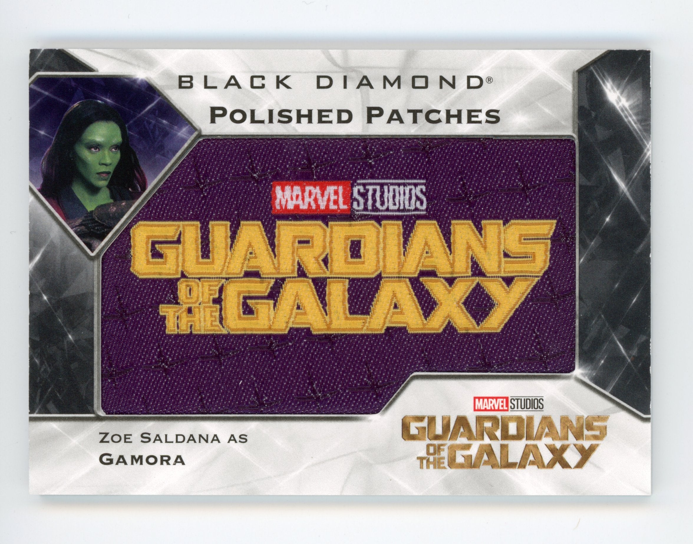 Zoe Saldana 2021 UD Black Diamond Polished Patches Gamora Guardians /49   