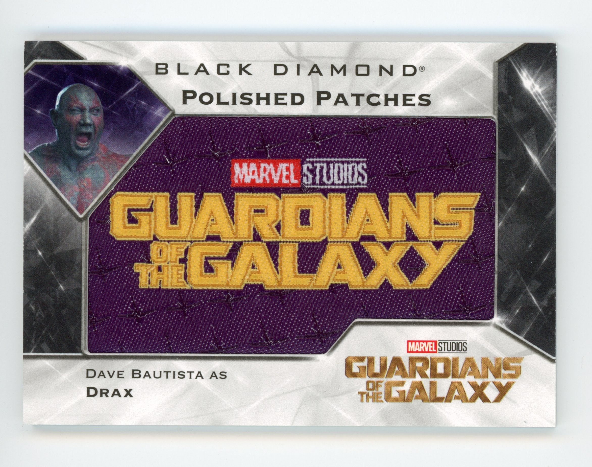 Dave Bautista 2021 UD Black Diamond Polished Patches Drax Guardians /49   