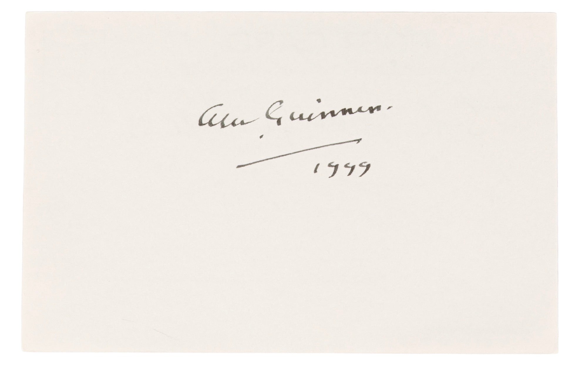 Alec Guinness Star Wars Obi-Wan Kenobi Autographed Signed Index Card AMCo COA
