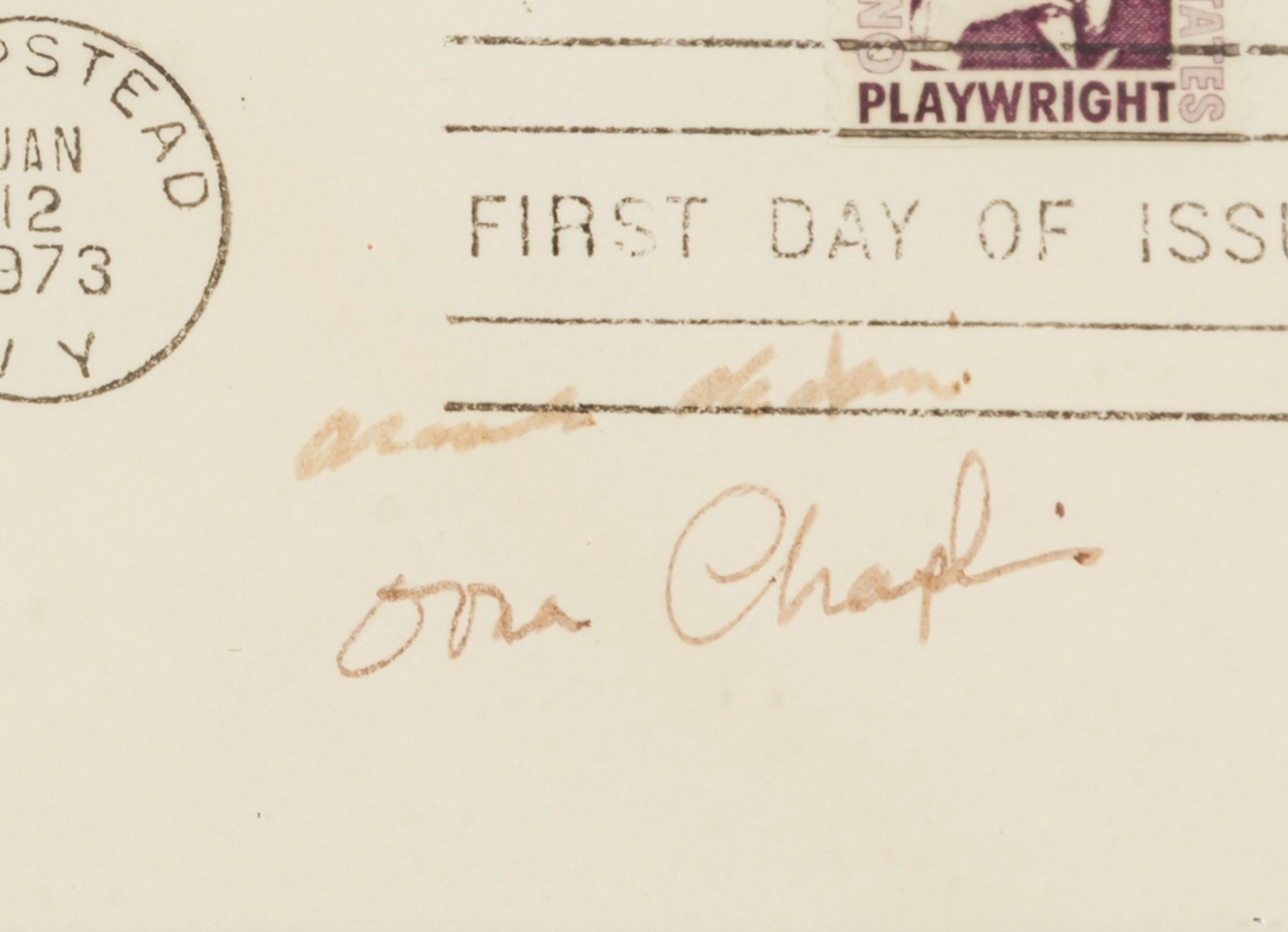 Charlie Chaplin The Great Dictator Autographed Signed FDC Envelope AMCo COA