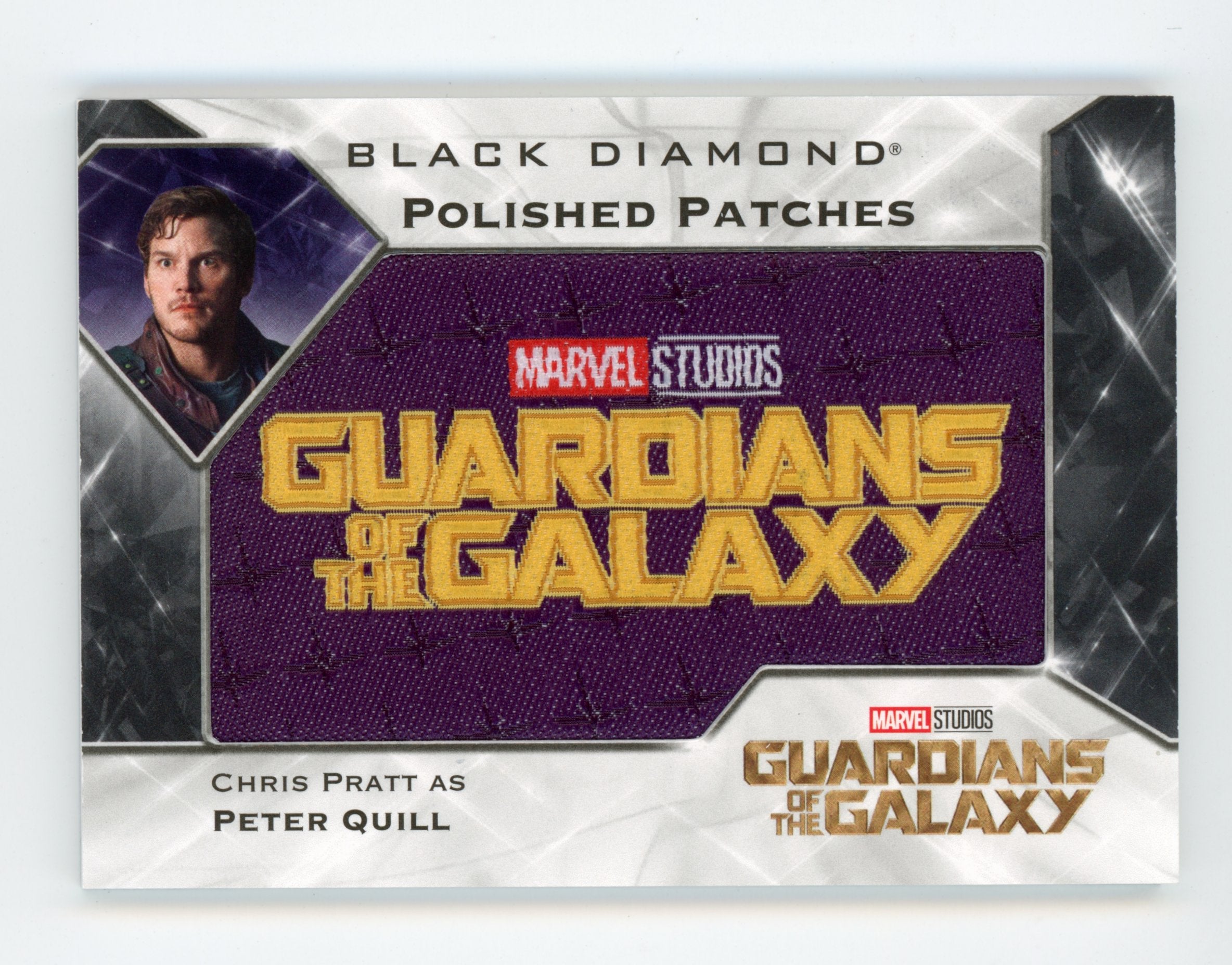 Chris Pratt 2021 UD Black Diamond Polished Patches Peter Quill Guardians /49   