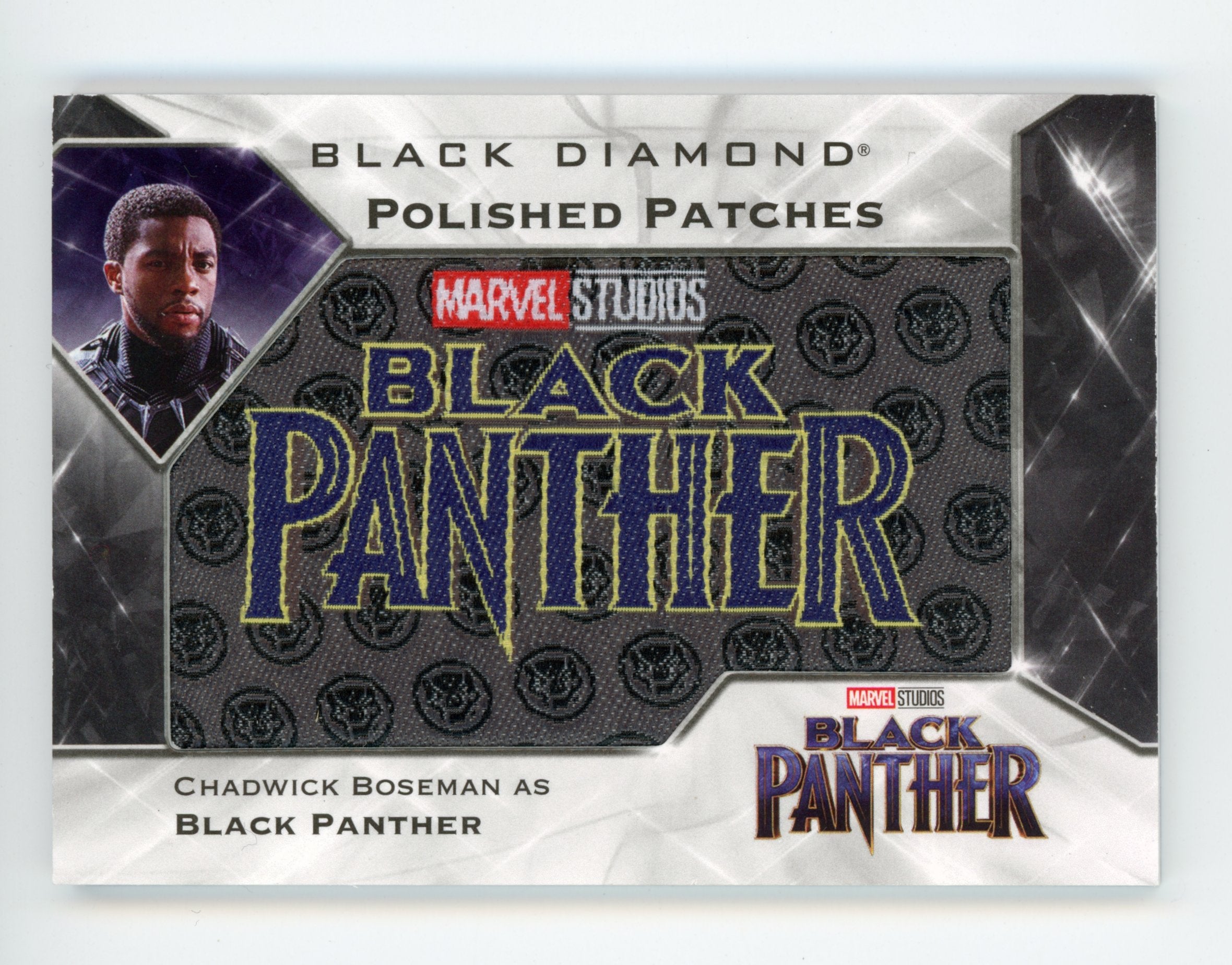 Chadwick Boseman 2021 UD Black Diamond Polished Patches Black Panther /49   