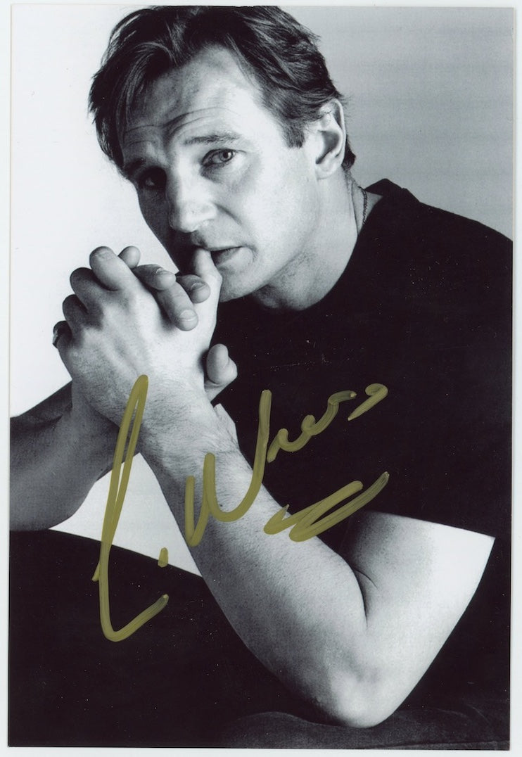 Liam Neeson Batman Star Wars Autographed Signed Photo AMCo COA