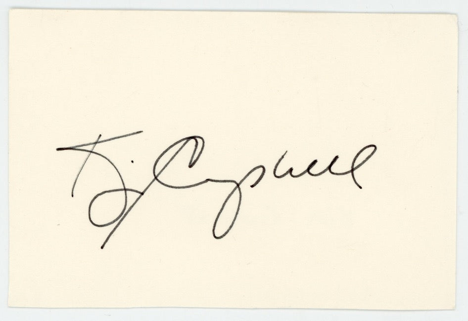 Kim Campbell Canada Prime Minister Autographed Signed Index Card AMCo COA