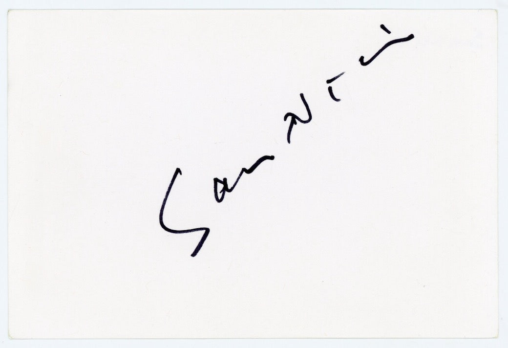 Sam Neill Jurassic Park Autographed Signed Index Card AMCo COA