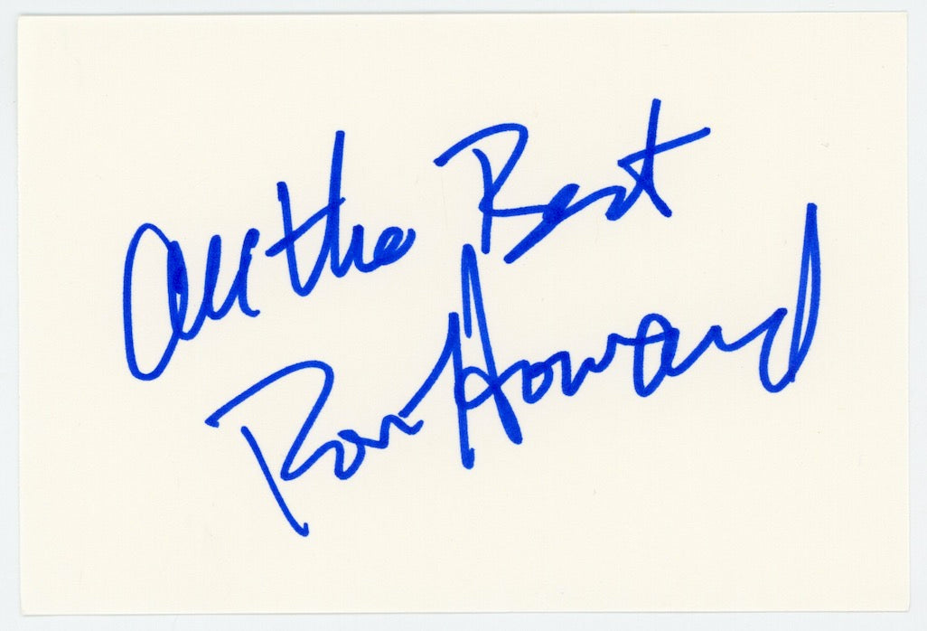 Ron Howard Happy Days Autographed Signed Index Card AMCo COA
