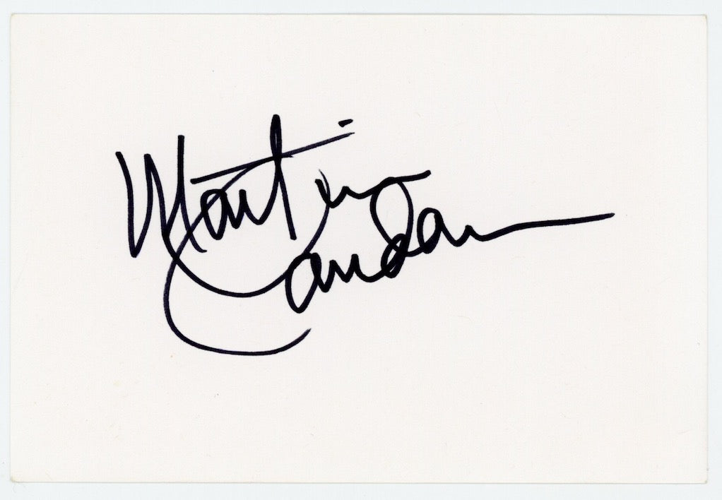 Martin Landau Mission Impossible Autographed Signed Index Card AMCo COA