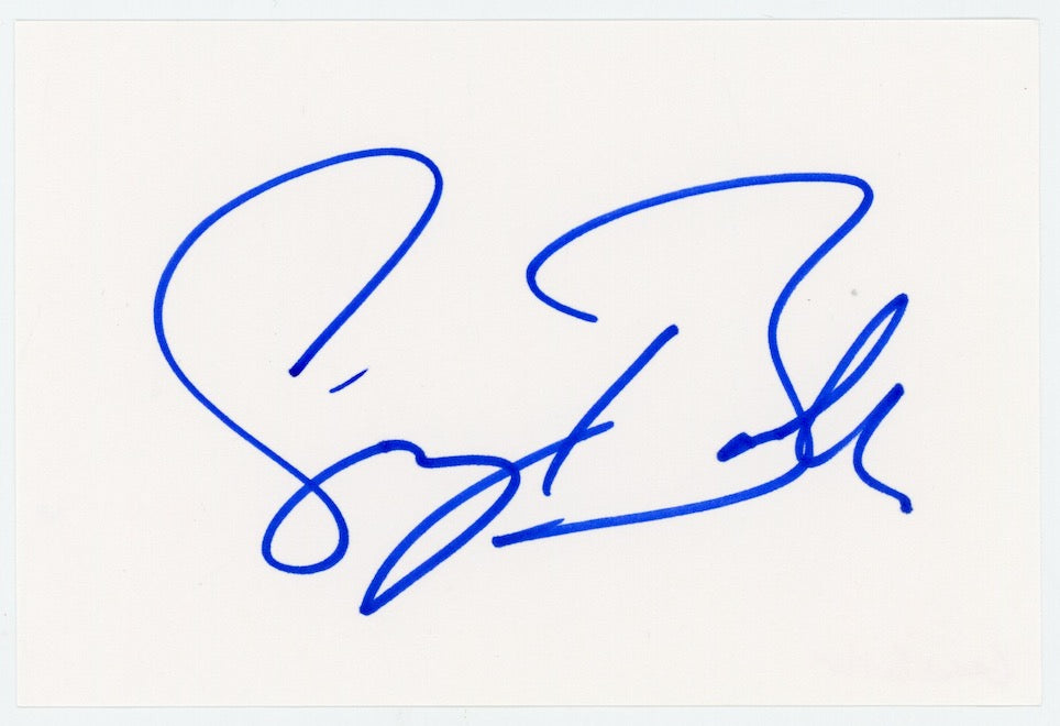 Gerard Butler 300 Olympus Has Fallen Autographed Signed Index Card AMCo COA