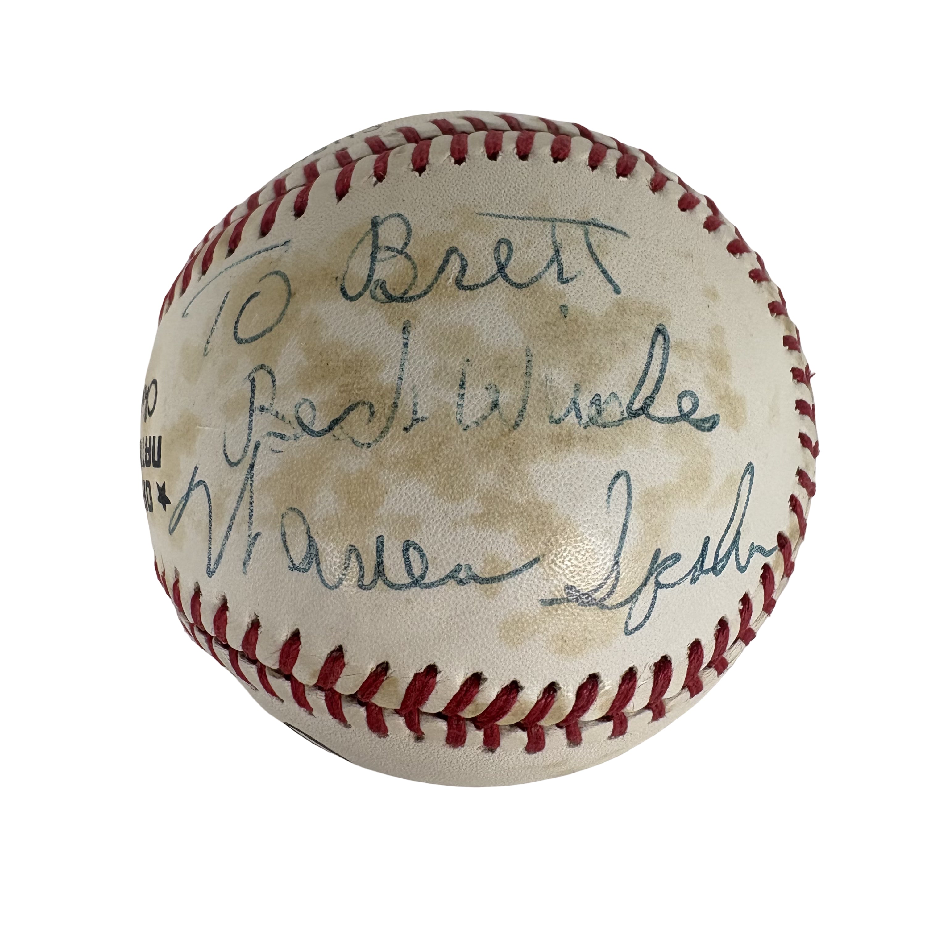 Warren Spahn Milwaukee Braves Autographed Signed Baseball AMCo COA