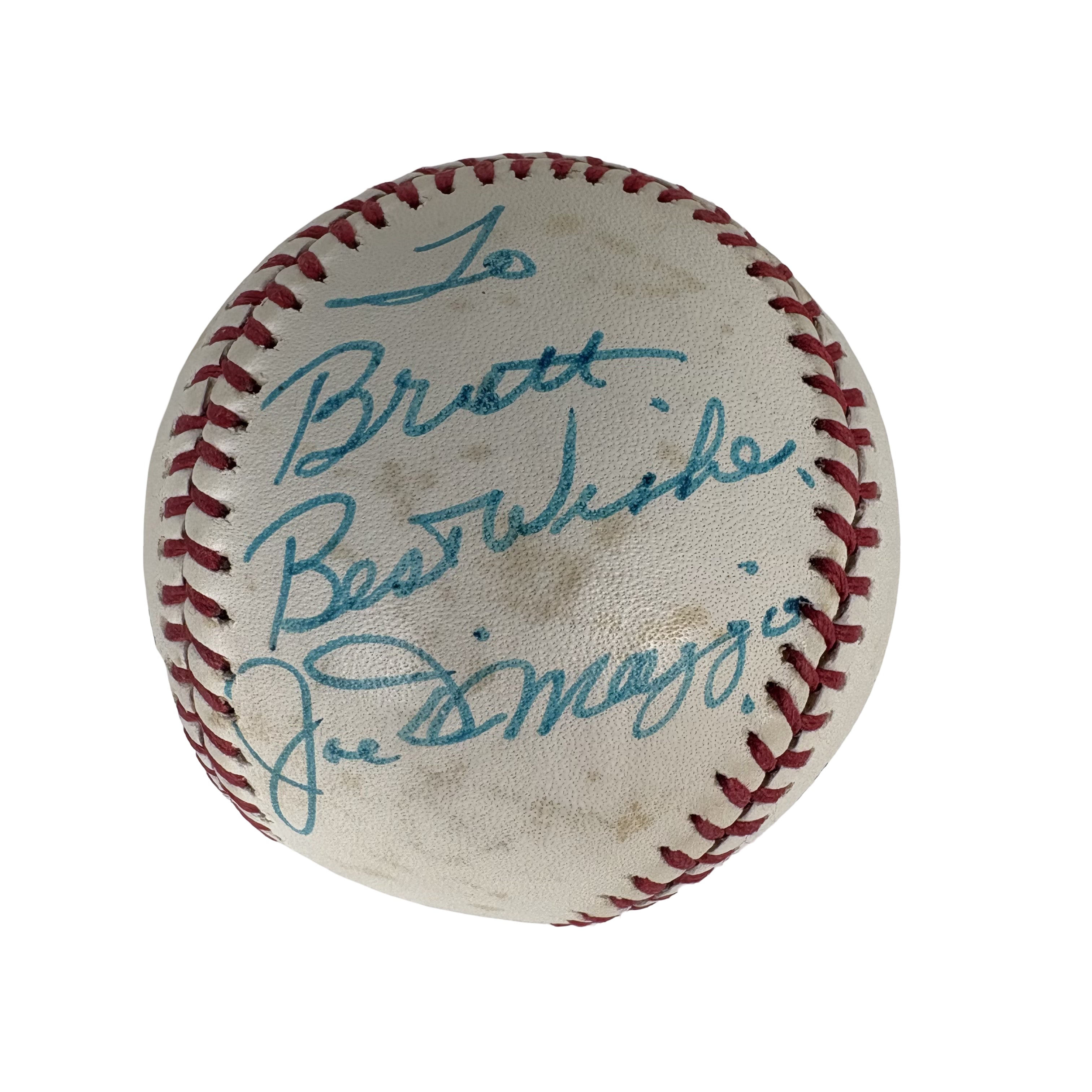 Joe DiMaggio New York Yankees Autographed Signed Baseball AMCo COA