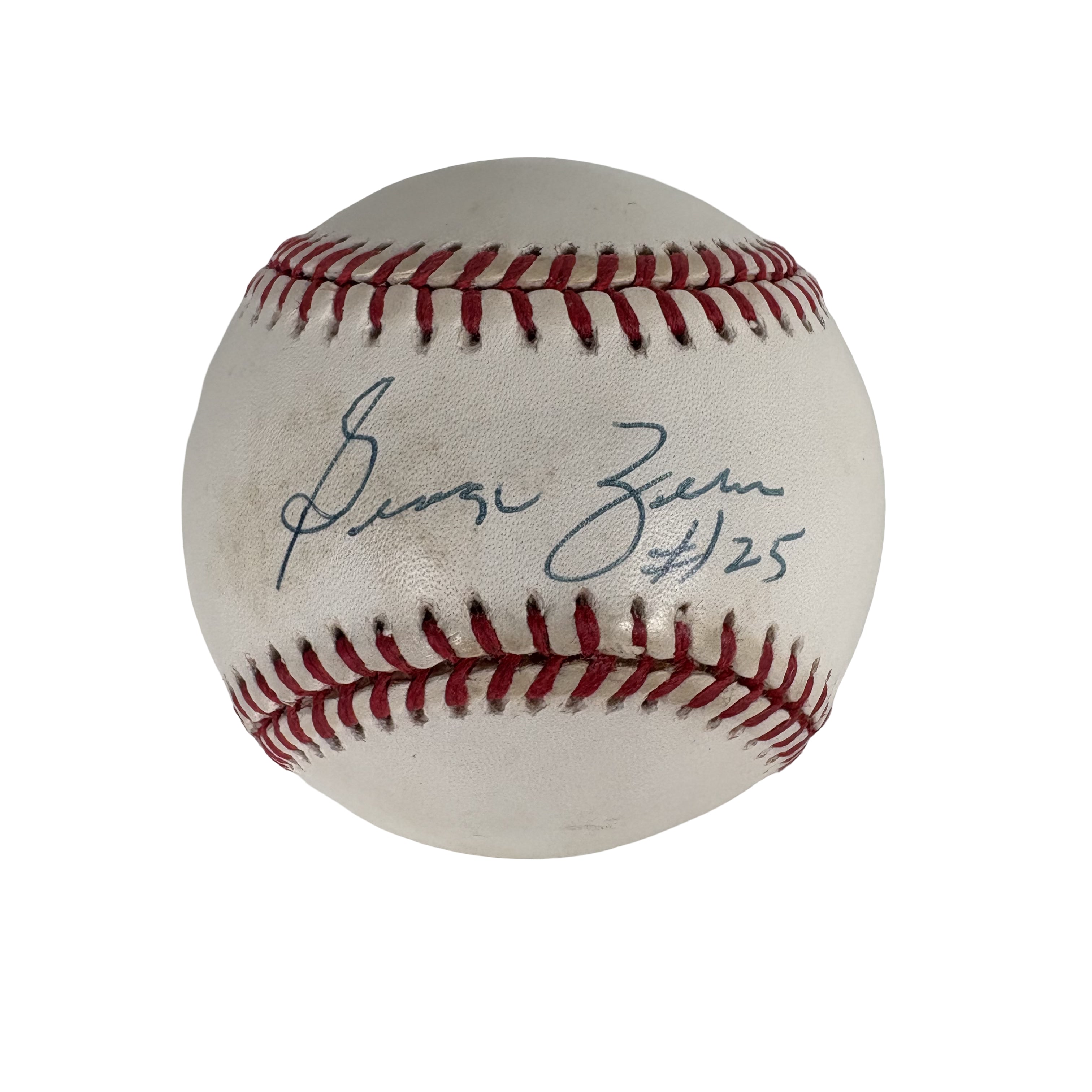 George Zeber New York Yankees Autographed Signed Baseball AMCo COA
