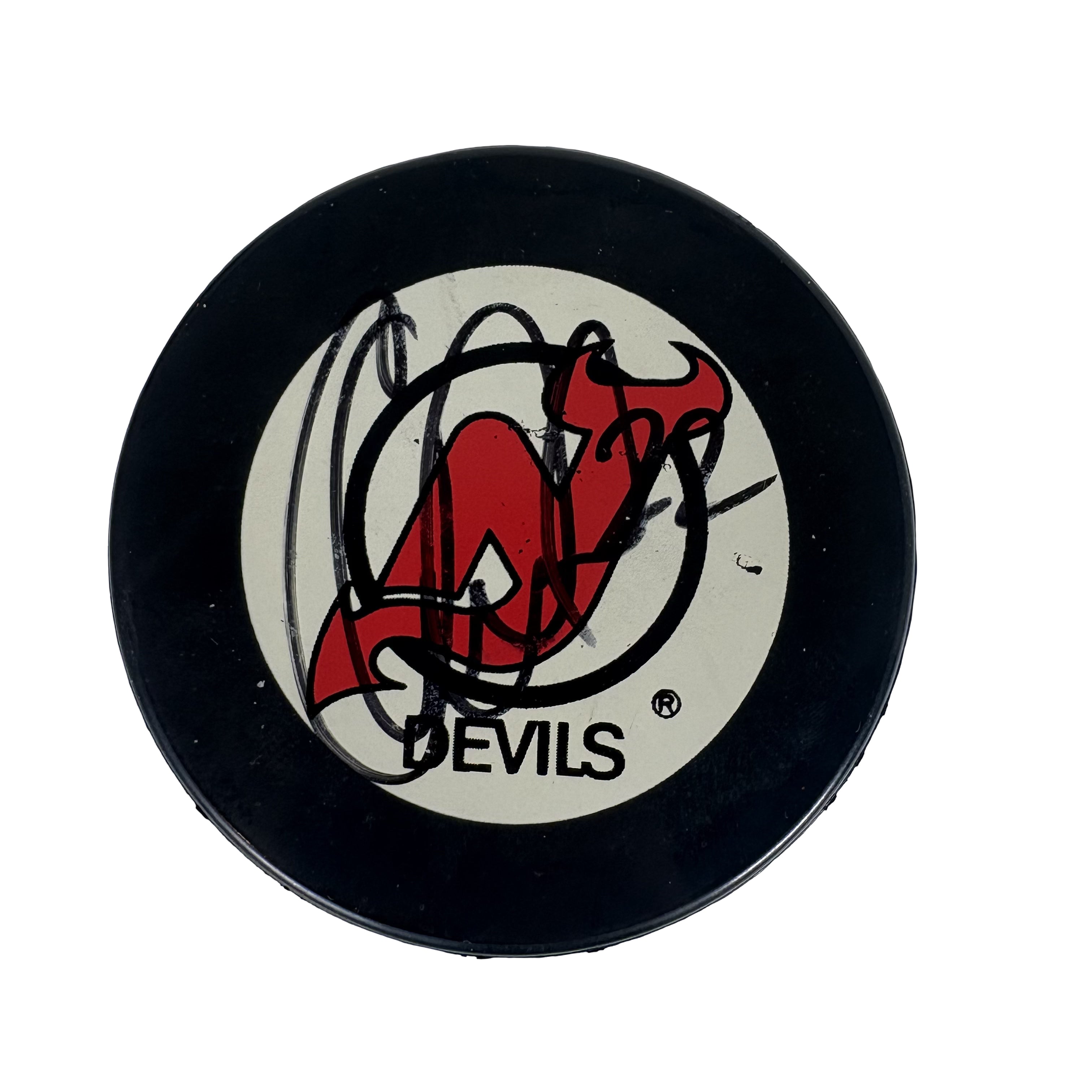 Claude Lemieux New Jersey Devils Autographed Signed Hockey Puck AMCo COA