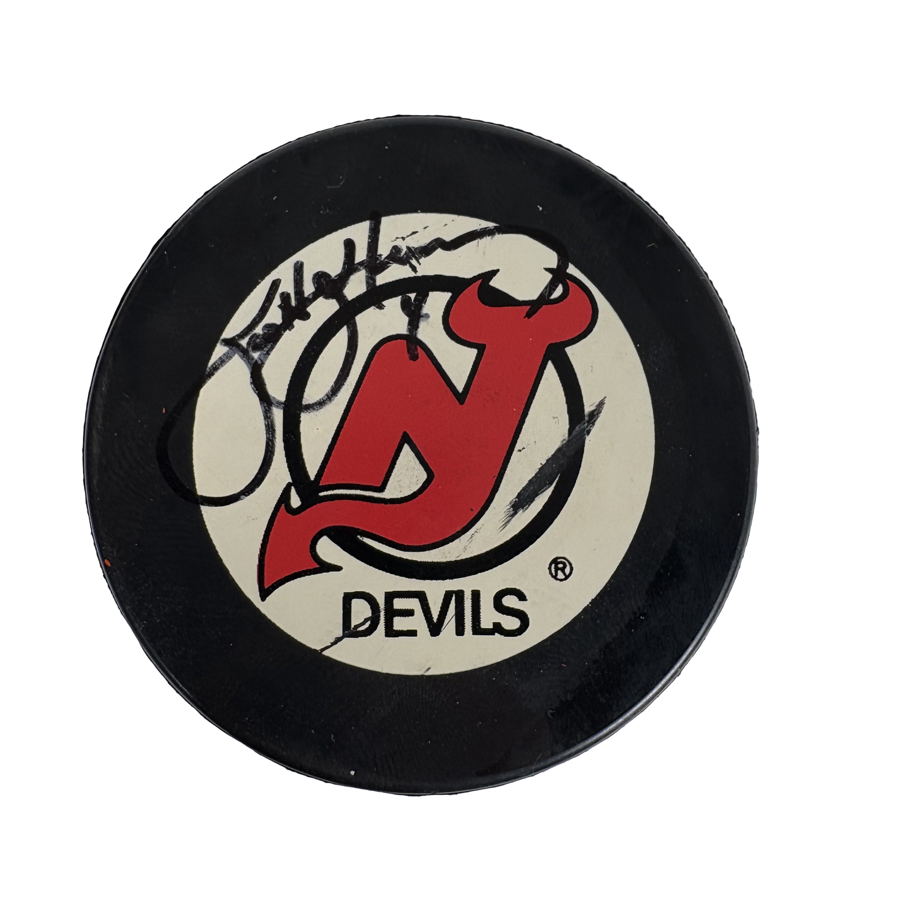 Scott Stevens New Jersey Devils Autographed Signed Hockey Puck AMCo COA